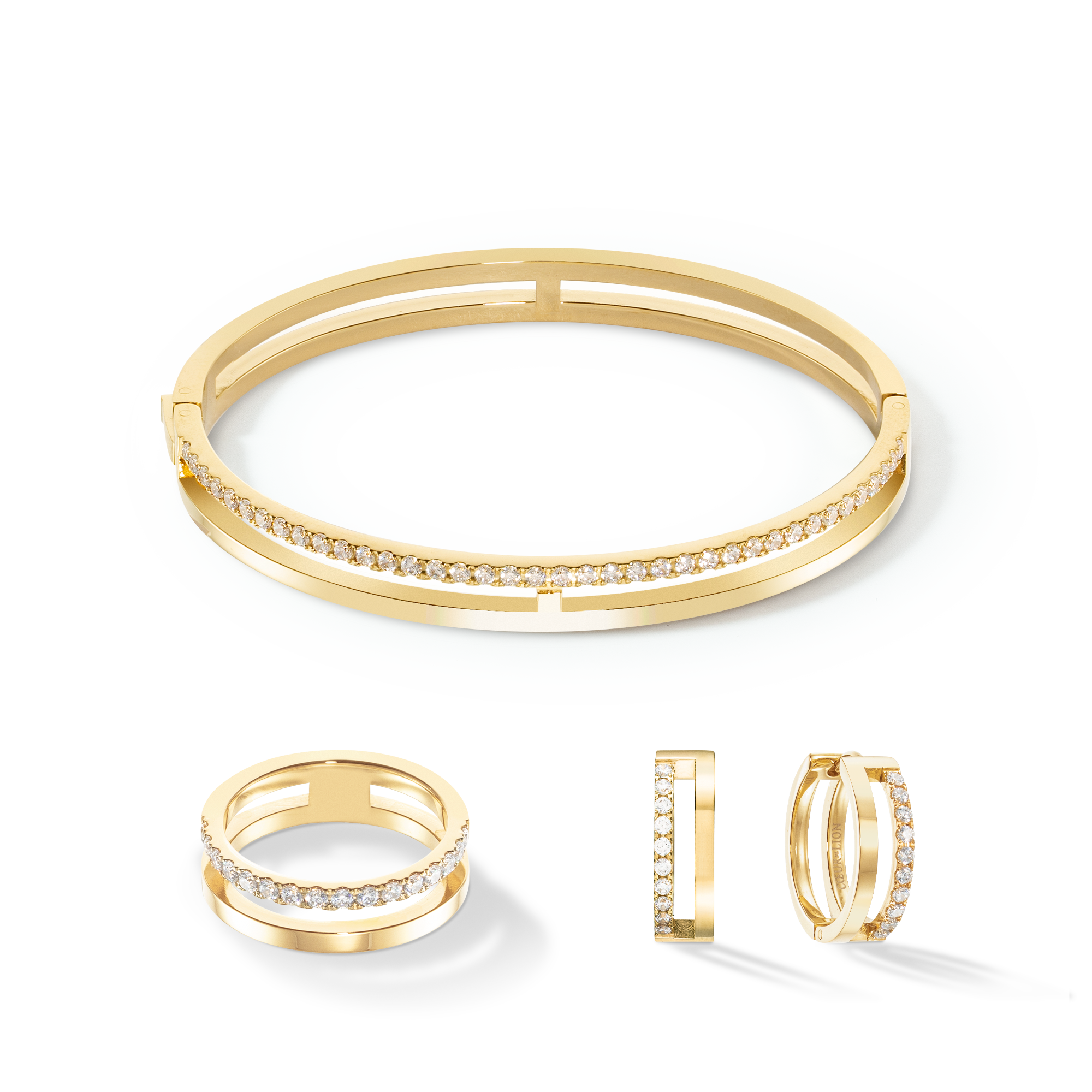 Eternal Unity Hoops gold-crystal