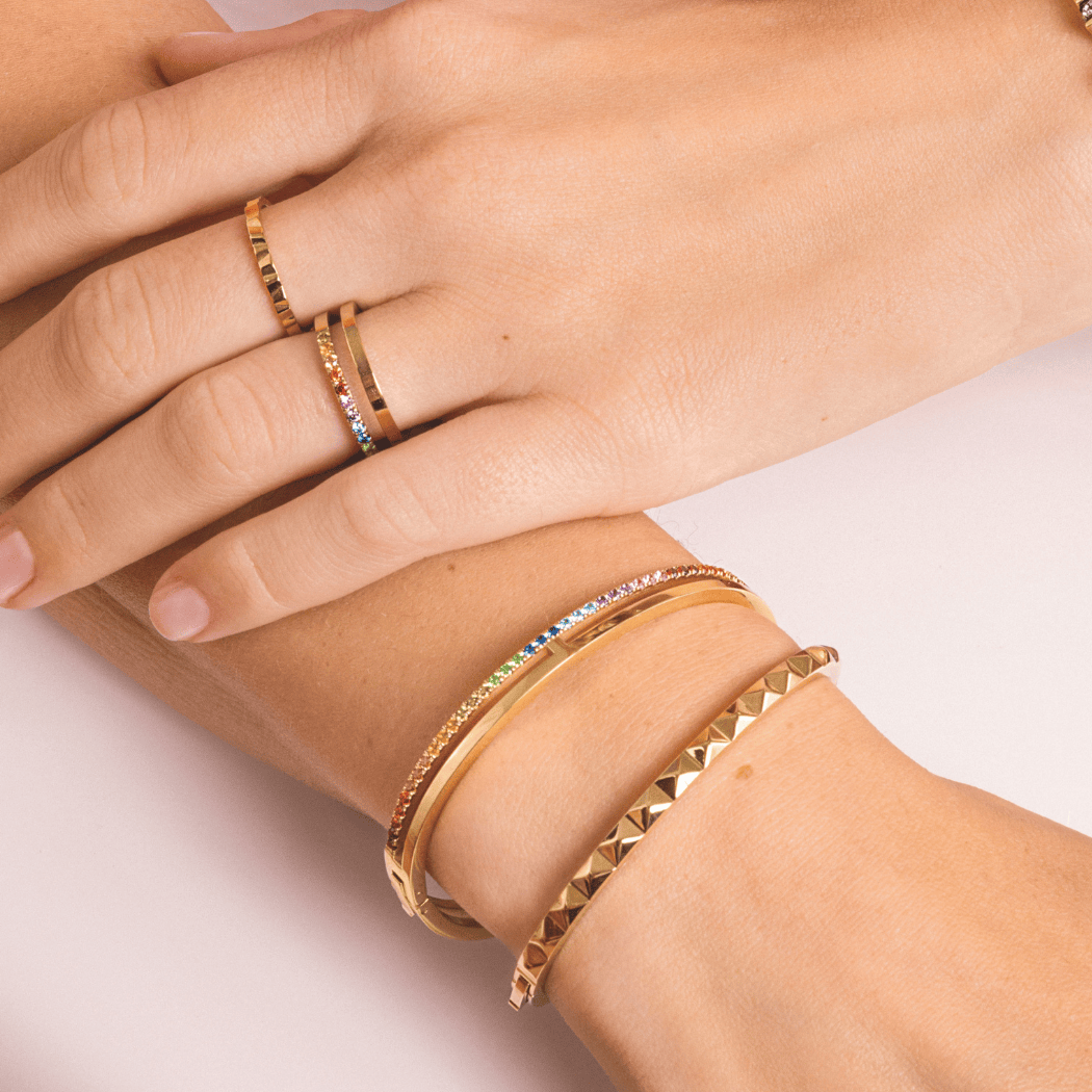 Eternal Unity Ring gold-rainbow