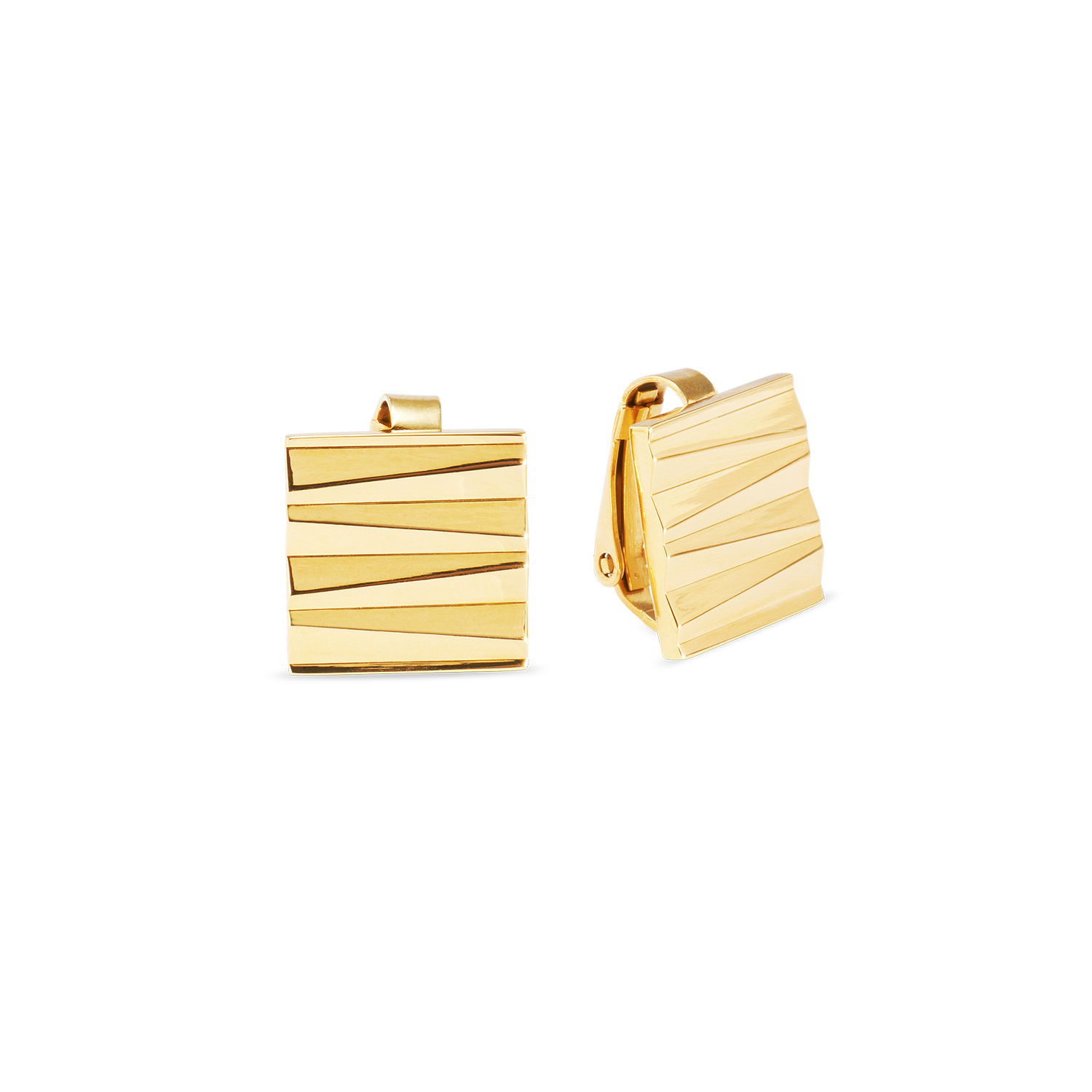 Earclips Square Wave Gold