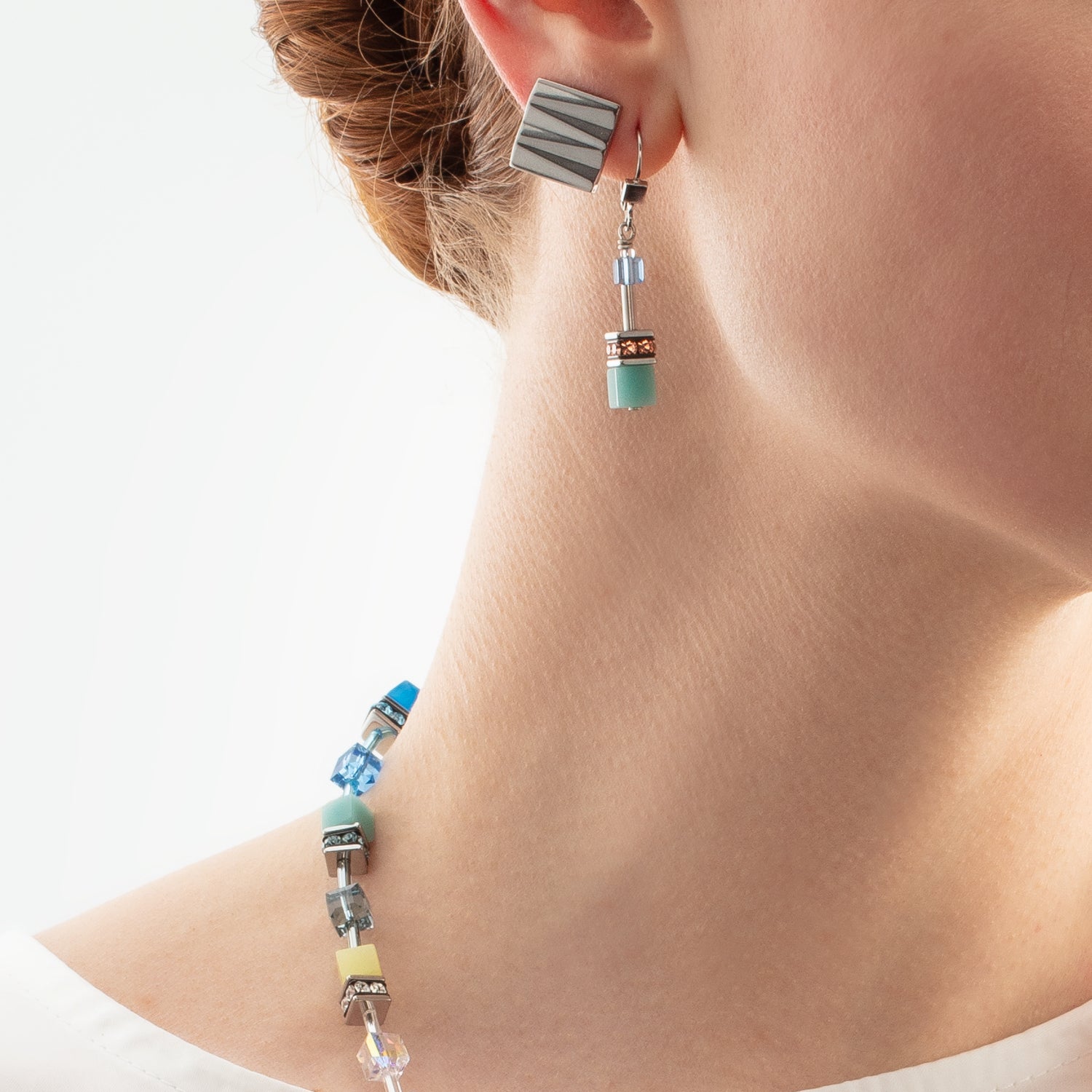 Earclips Square Wave Silber