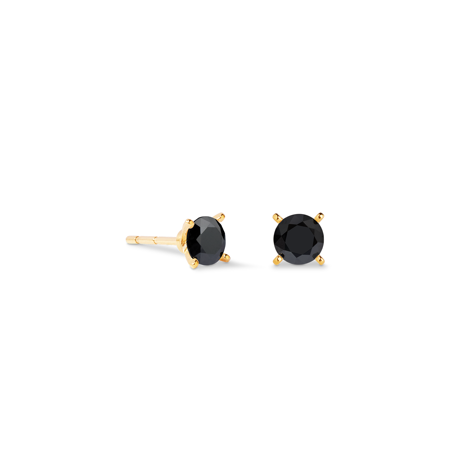 Stud earrings Glam Dot 5 mm gold-black