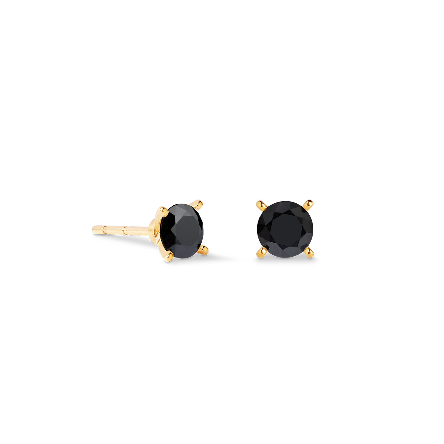 Stud earrings Glam Dot 5 mm gold-black