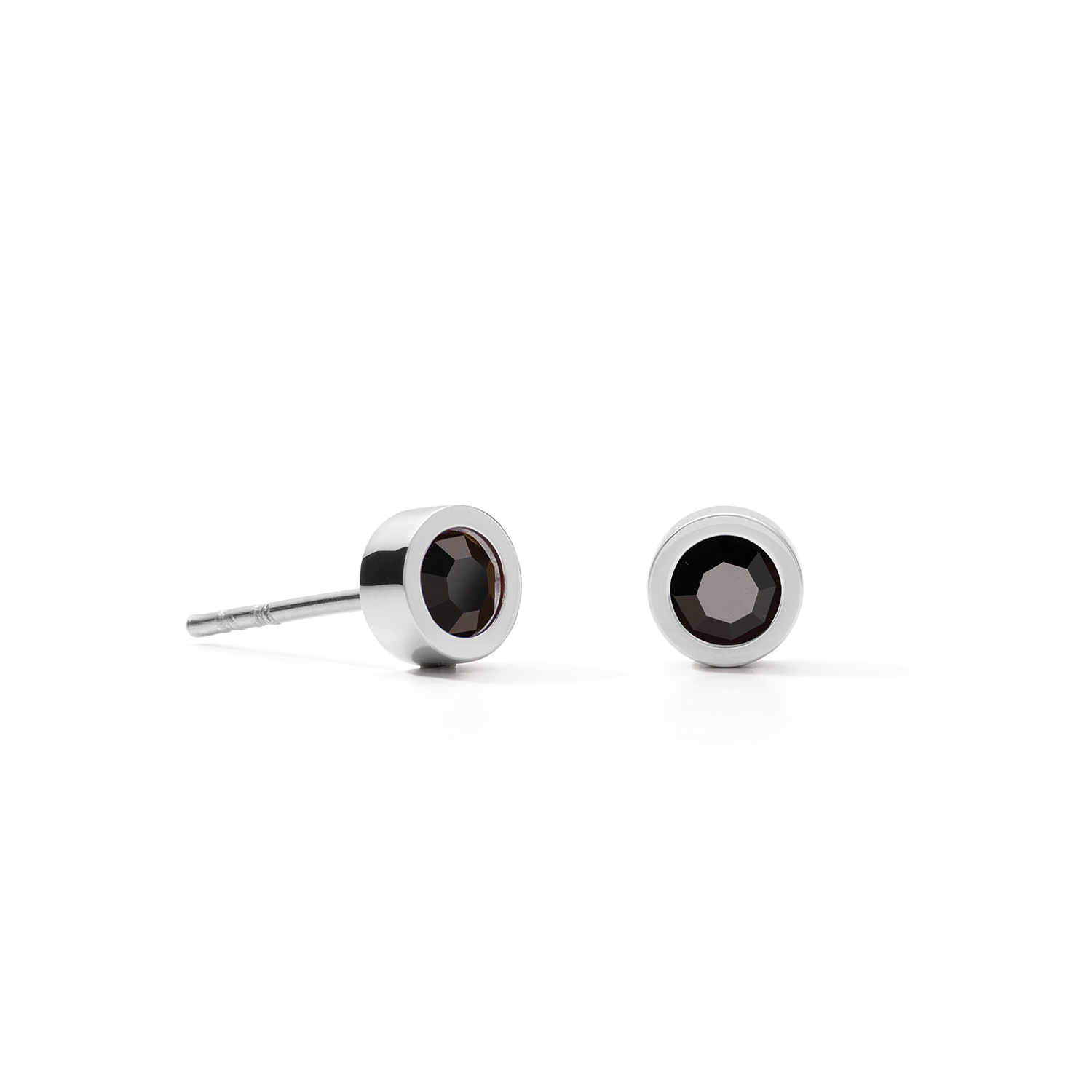 Earrings Sparkling Dots silver-black