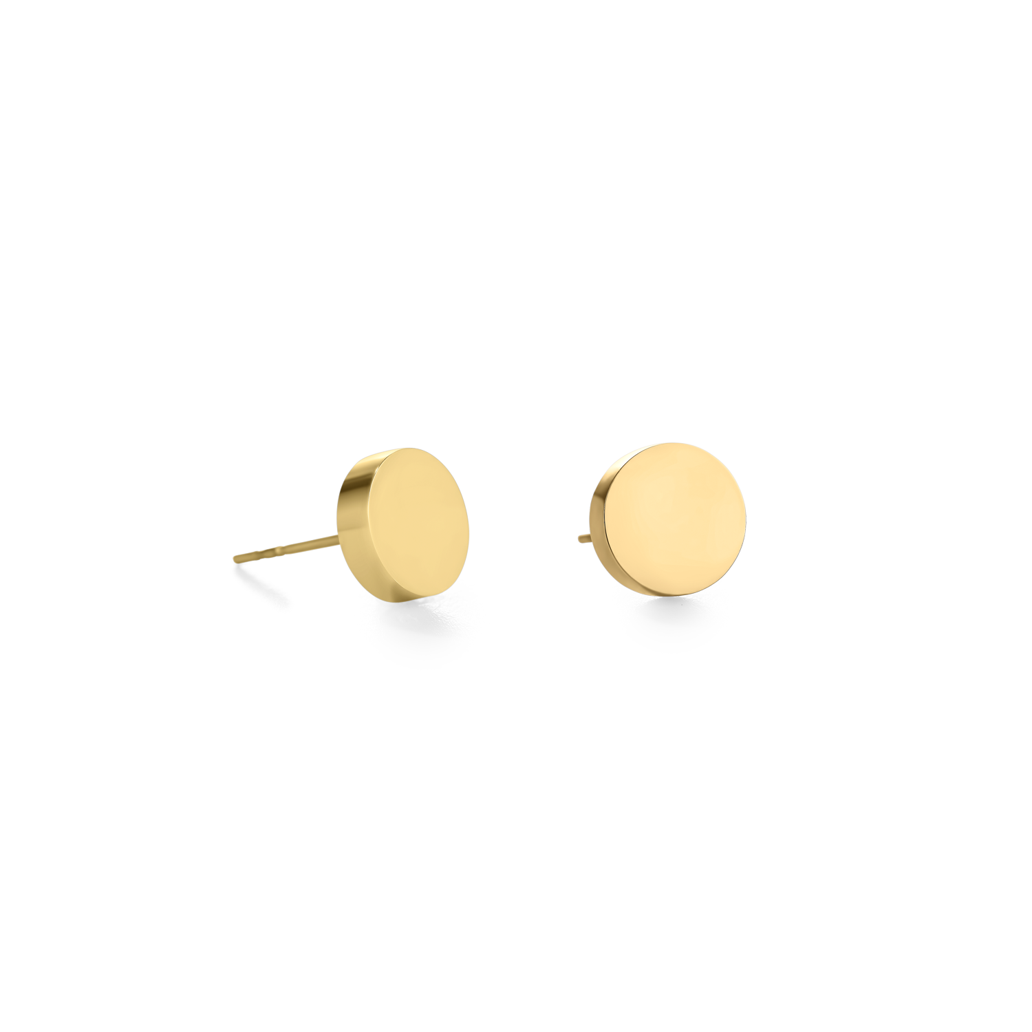 Earrings Round stainless steel gold