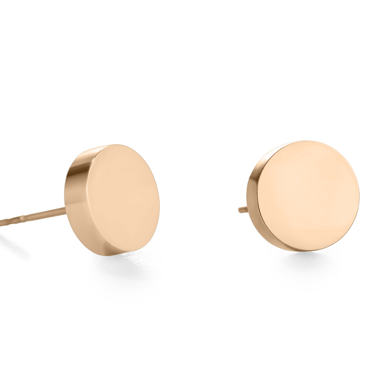 Earrings Round stainless steel rose gold