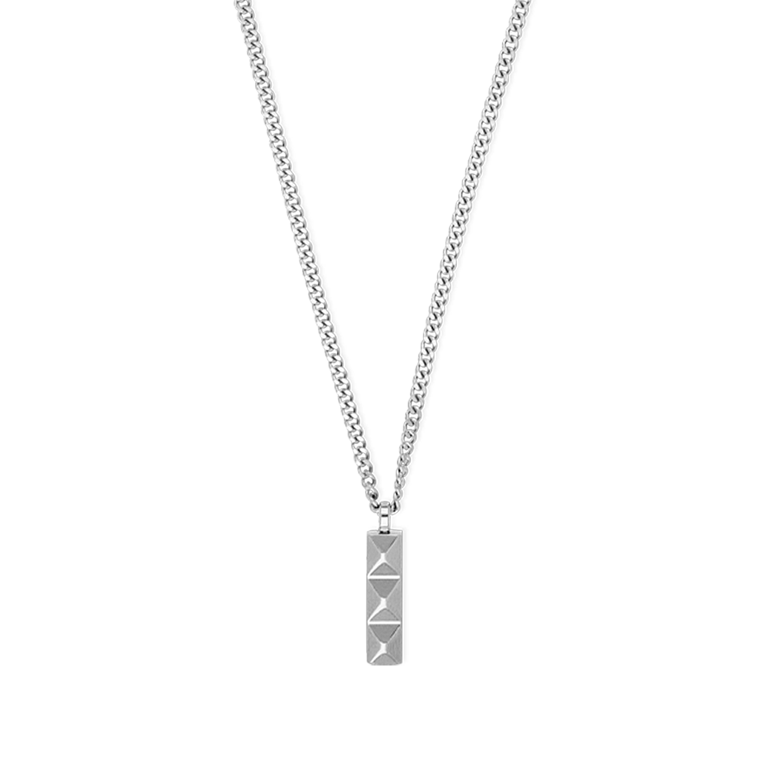 Necklace Spikes Trio Bar silver