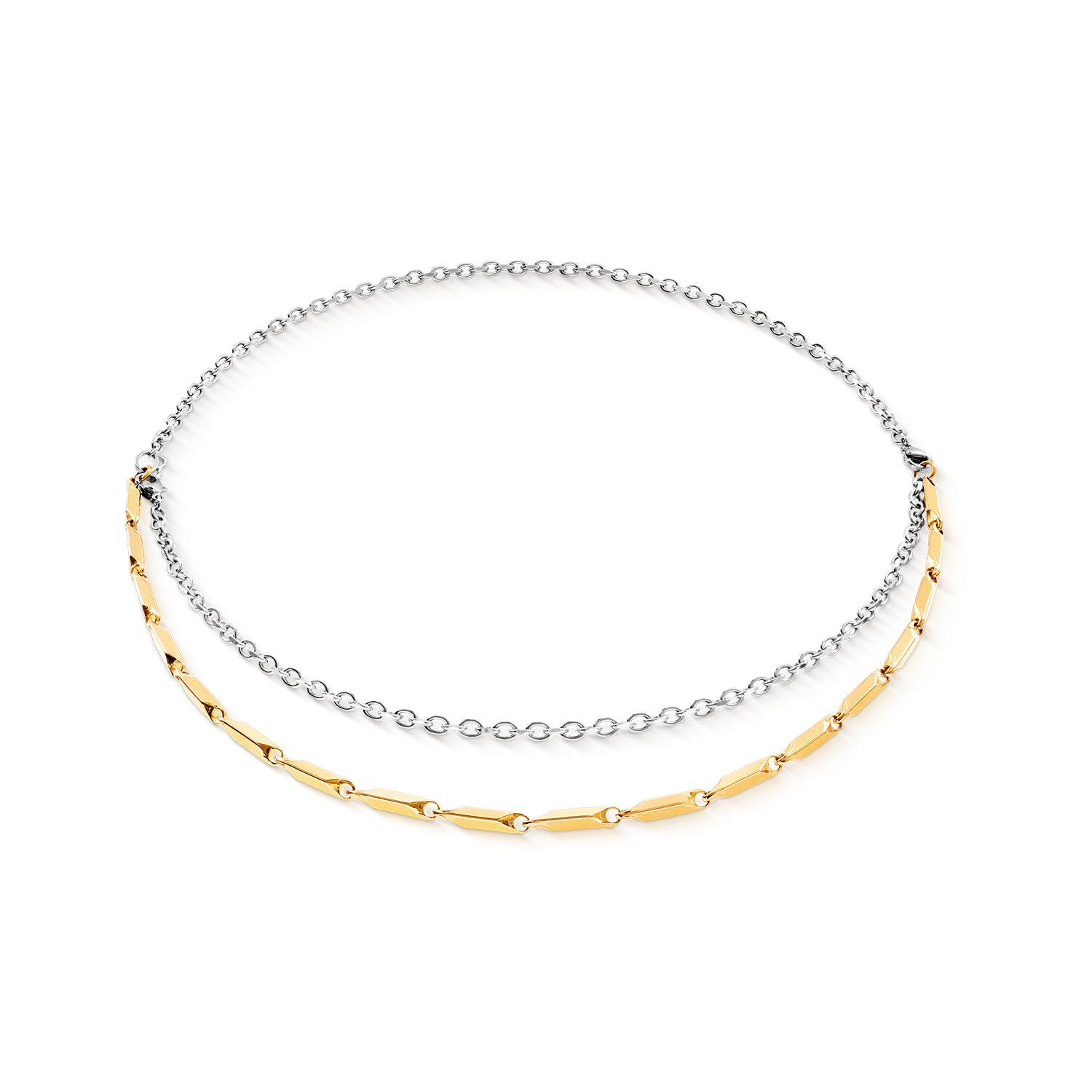 Necklace Twisted Layers Duo bicolour