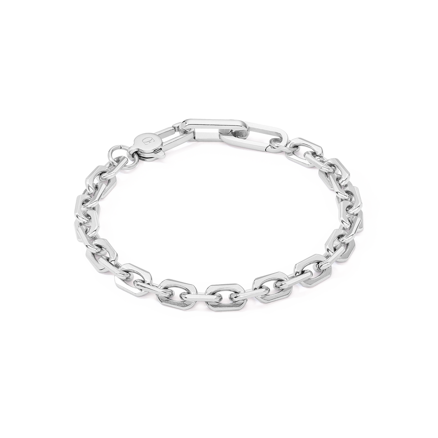Unisex bracelet link chain silver