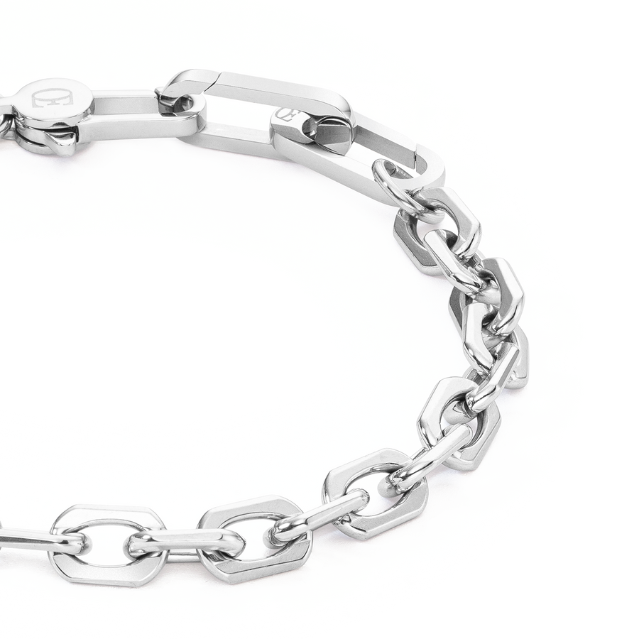 Bracelet Cubes Fusion link chain black