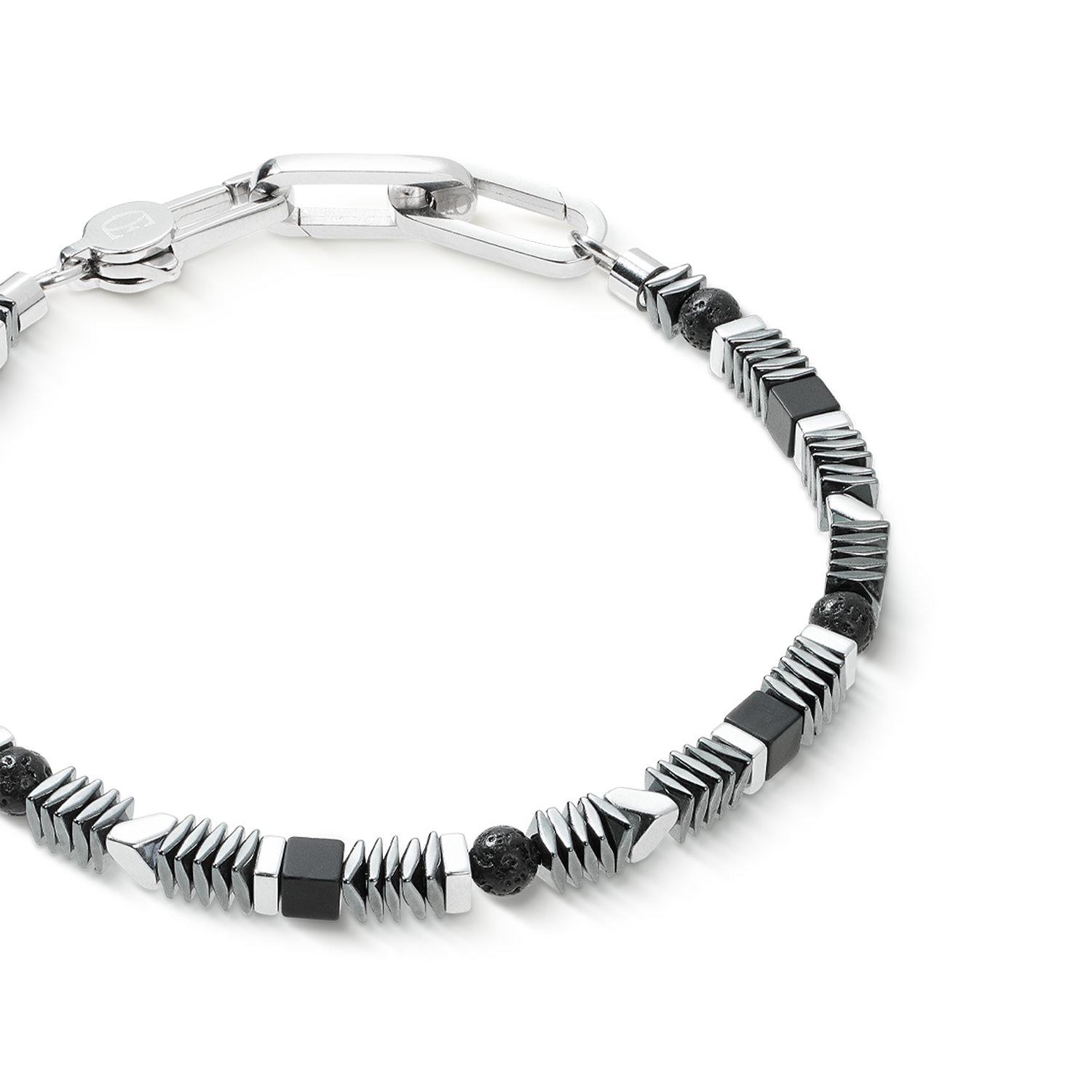 Bracelet Cadence Shape Mix black-silver