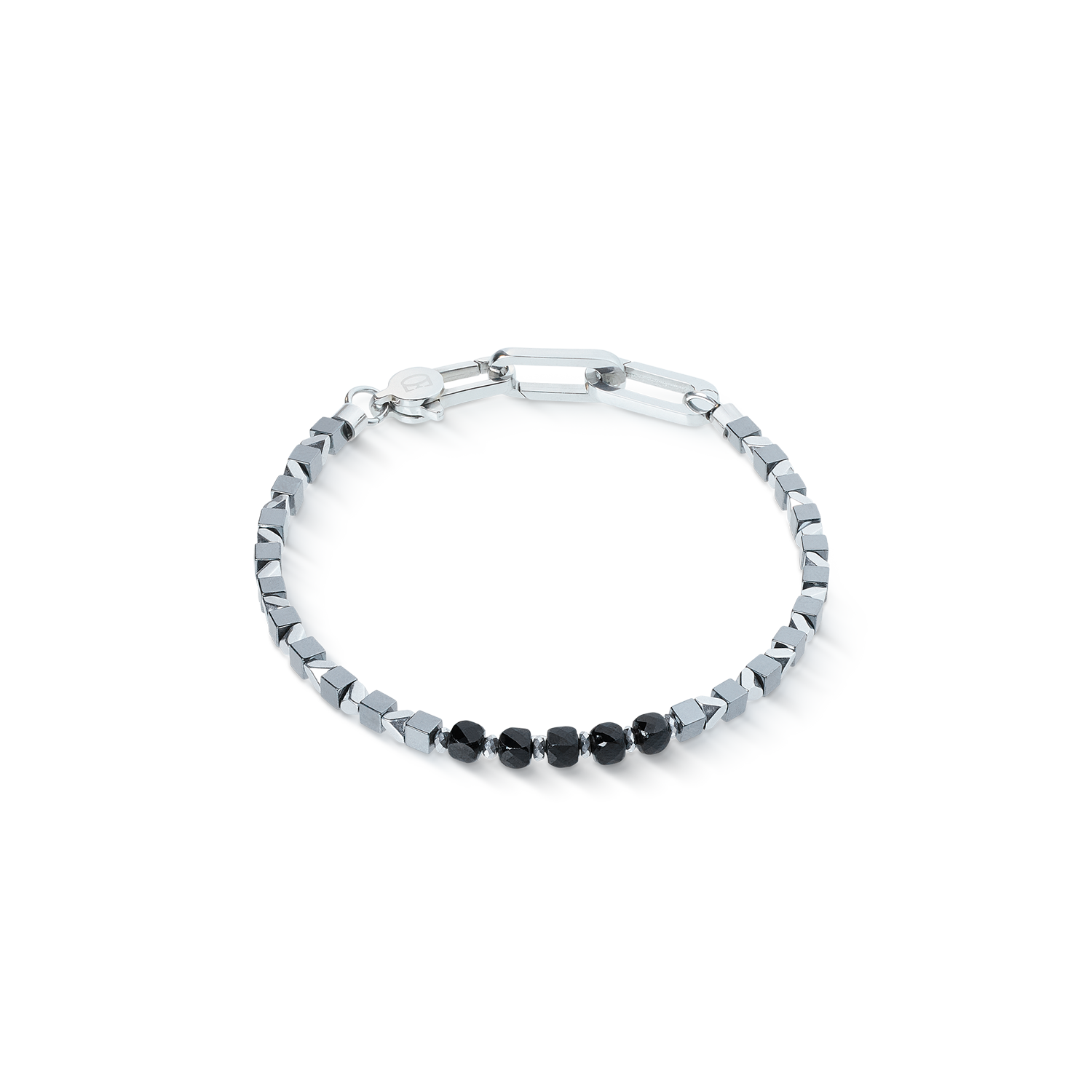 Bracelet Pulse Line Spinel black-silver