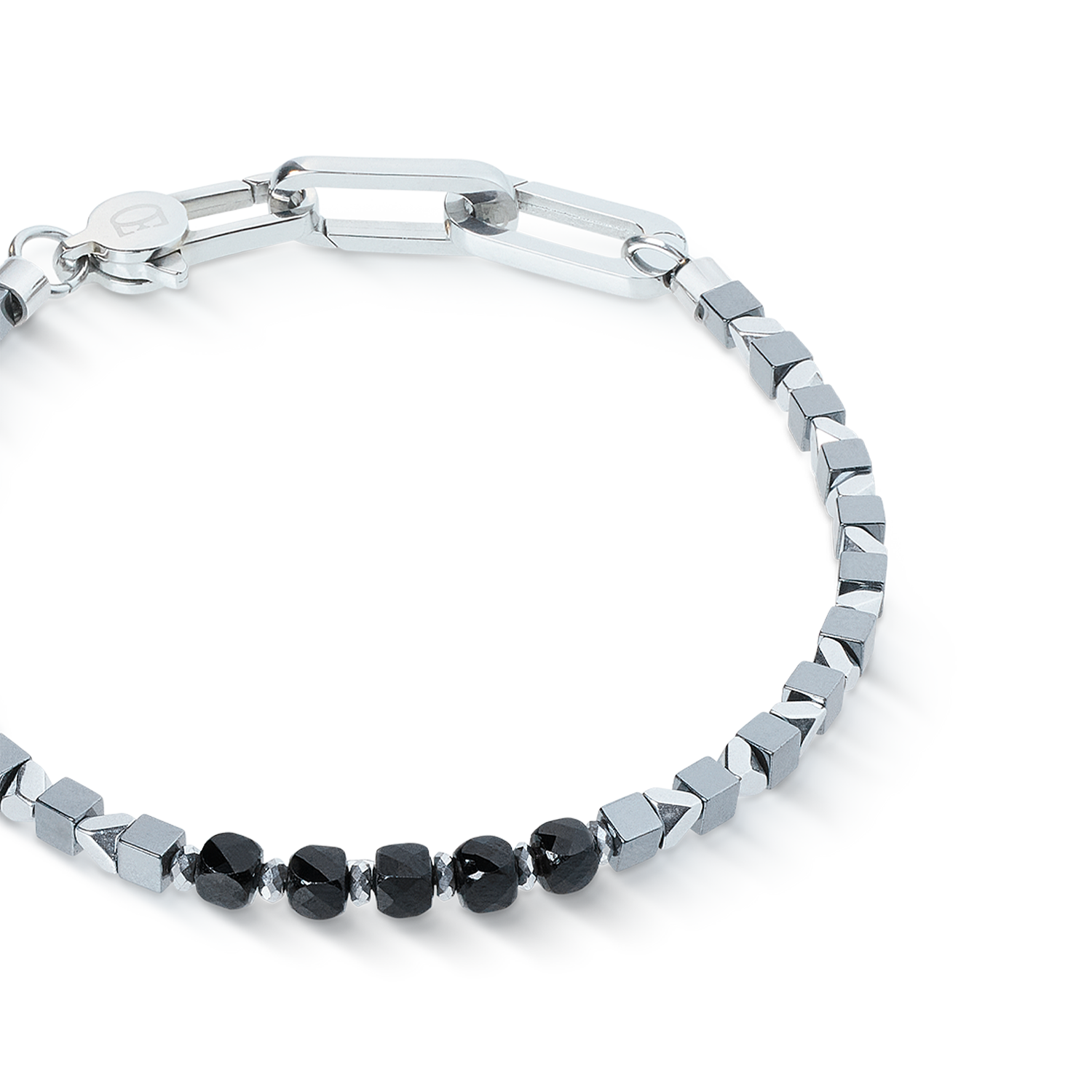 Bracelet Pulse Line Spinel black-silver