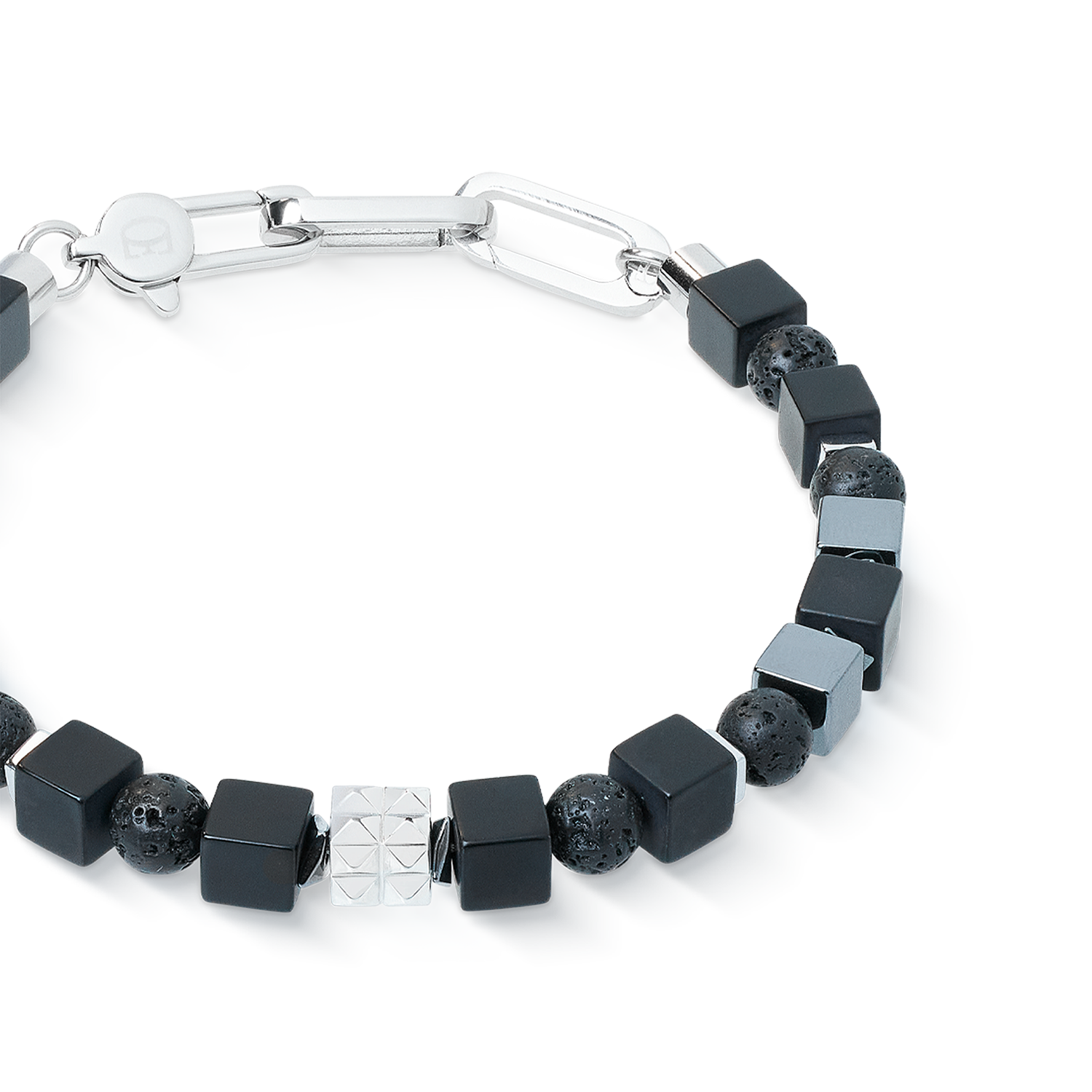 Bracelet Spikes Shape Mix black-silver