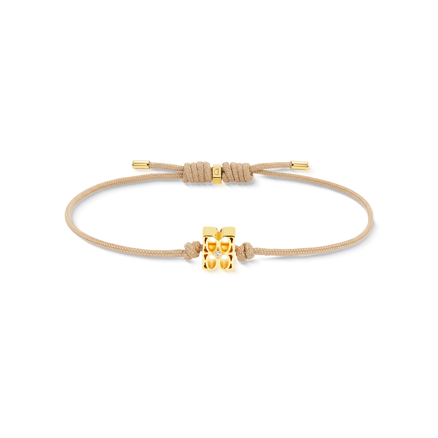 COEUR DE LION Fine Edition Signature Bracelet Nude-Gold – Front view