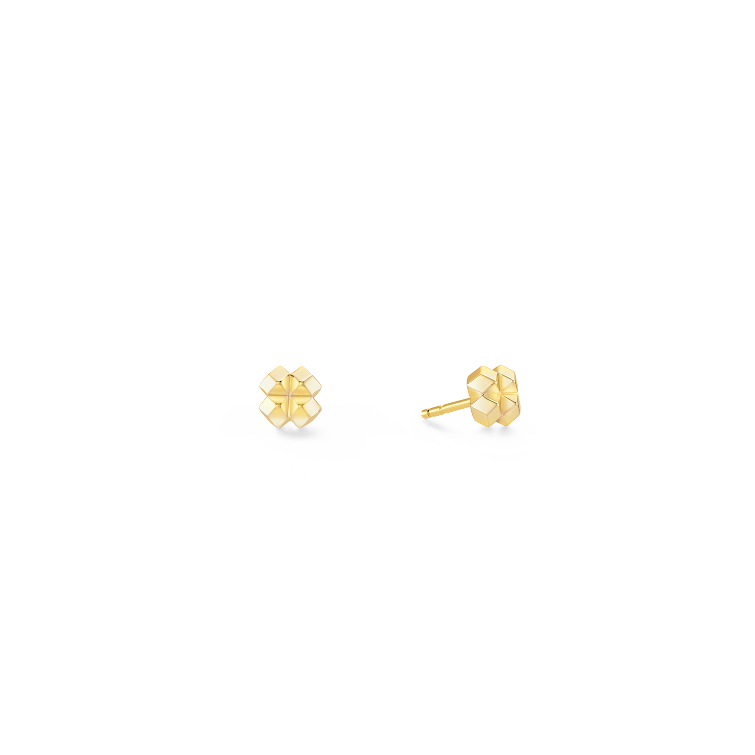 STATEMENT Collection Spike Square earrings 6 mm gold