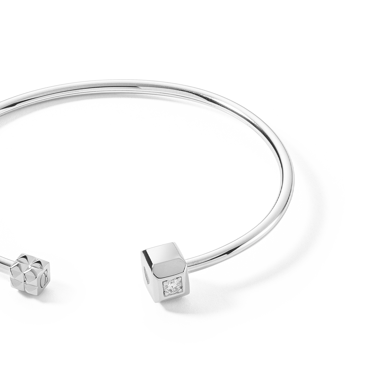 STATEMENT Collection bangle open 19 cm silver