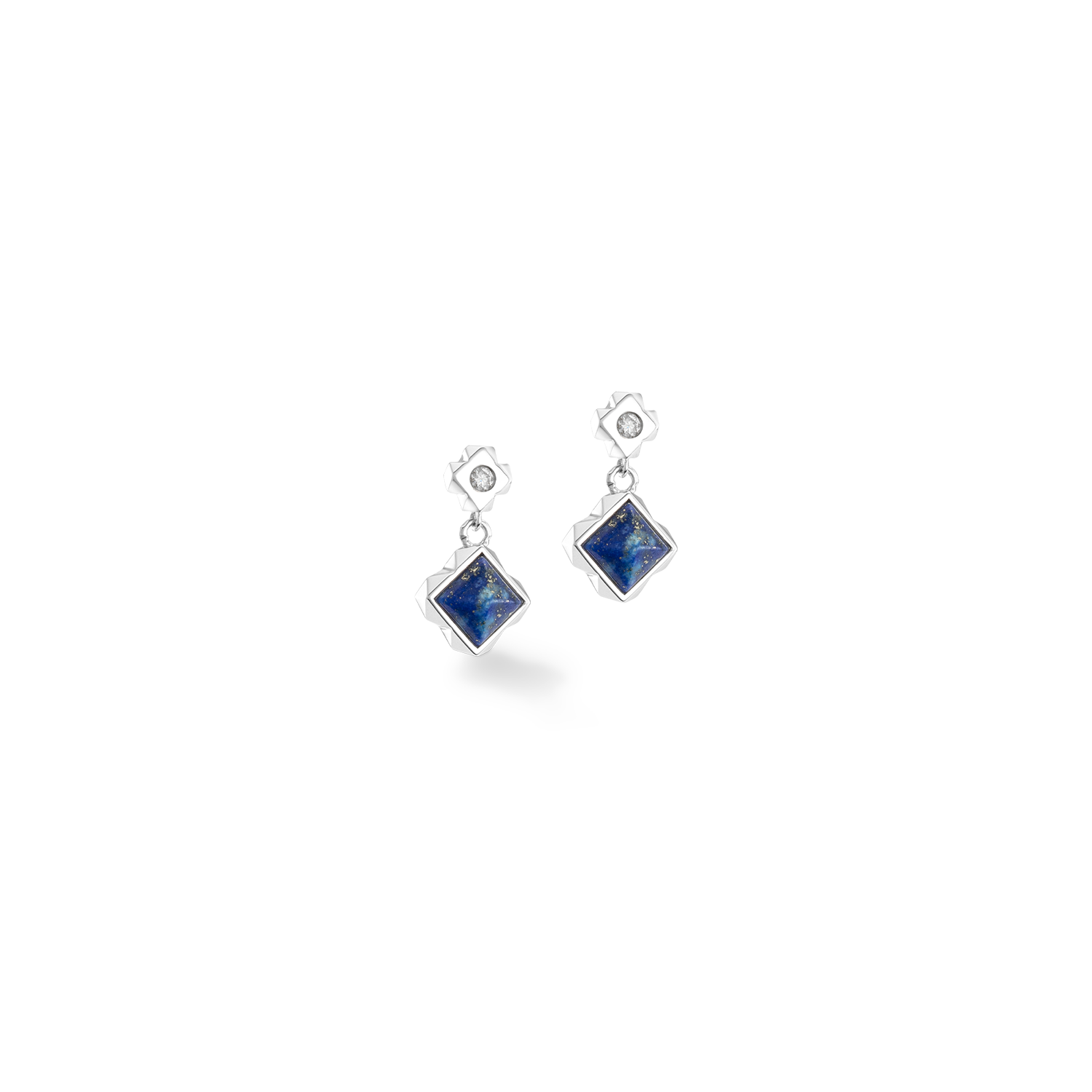 STATION Collection stud earrings silver-blue