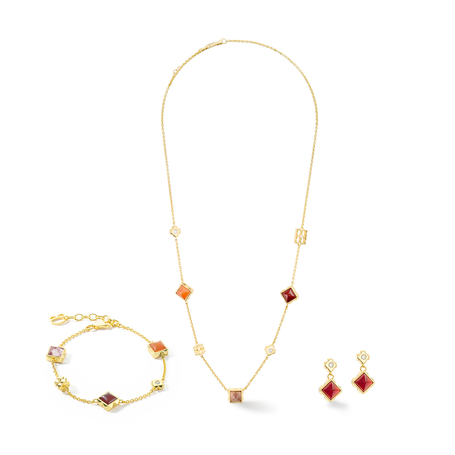 STATION Collection bracelet gold-red