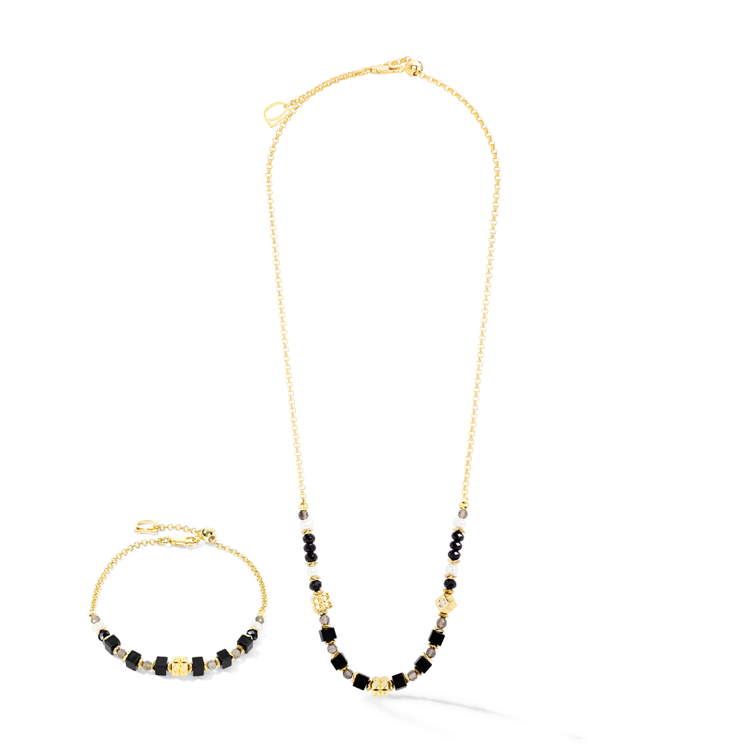 COEUR DE LION ICONIC Collection Spike Bracelet Gold-Black – Set image