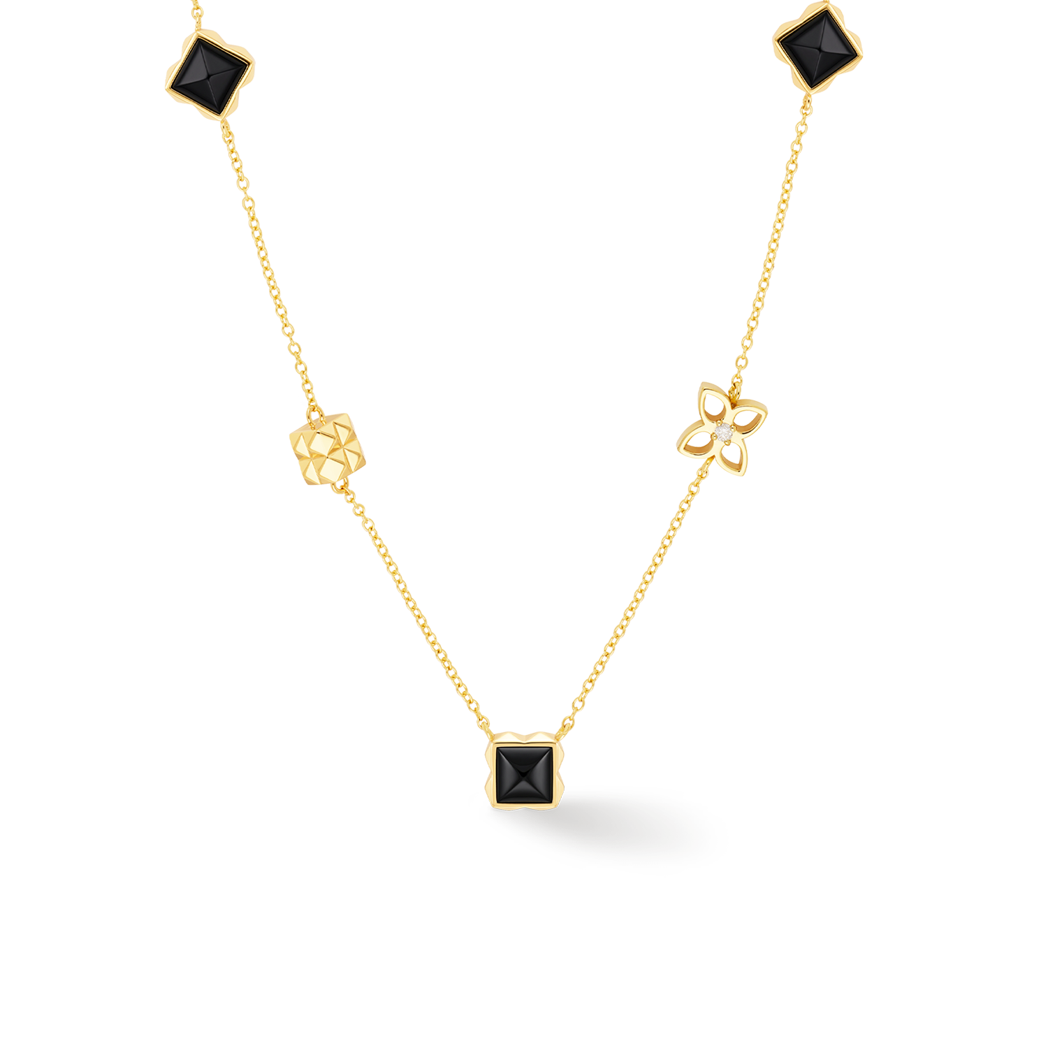 COEUR DE LION STATION Collection Slider Necklace Black-Gold – Preview