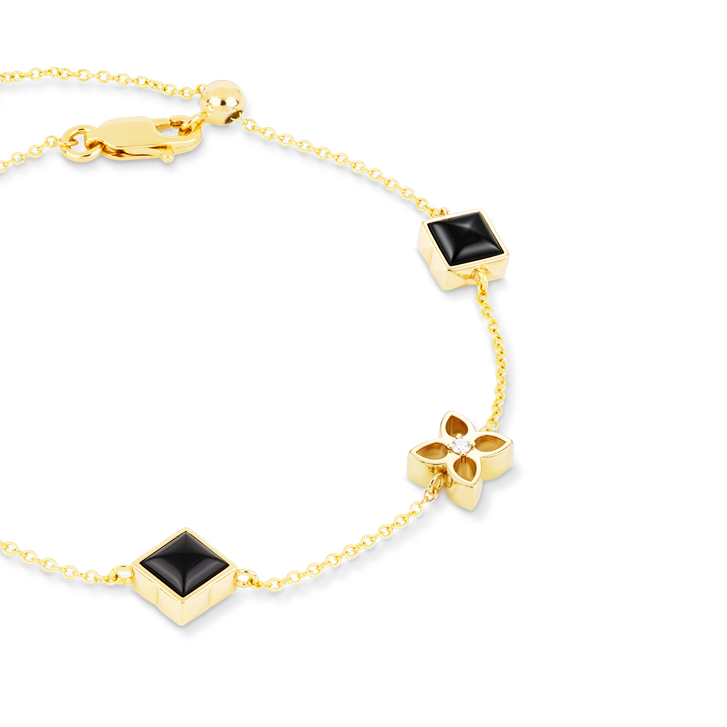 COEUR DE LION STATION Collection Slider Bracelet Black-Gold – Preview