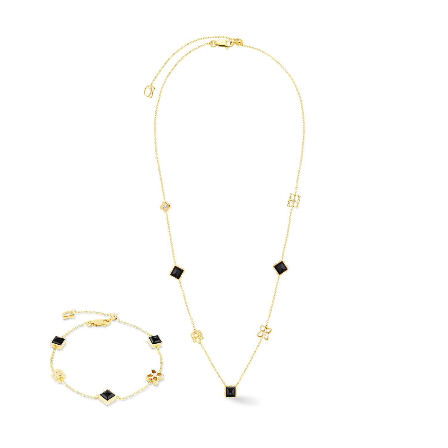 COEUR DE LION STATION Collection Slider Bracelet Black-Gold – Set image