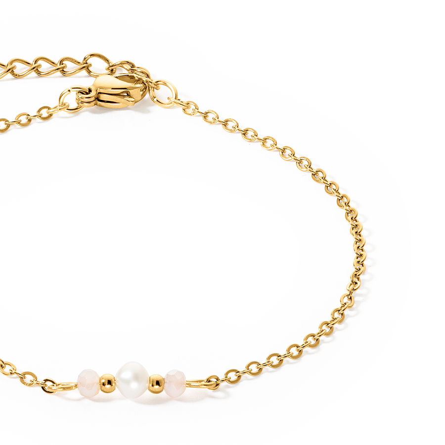 Bracelet Y Fairy Freshwater Pearl  gold
