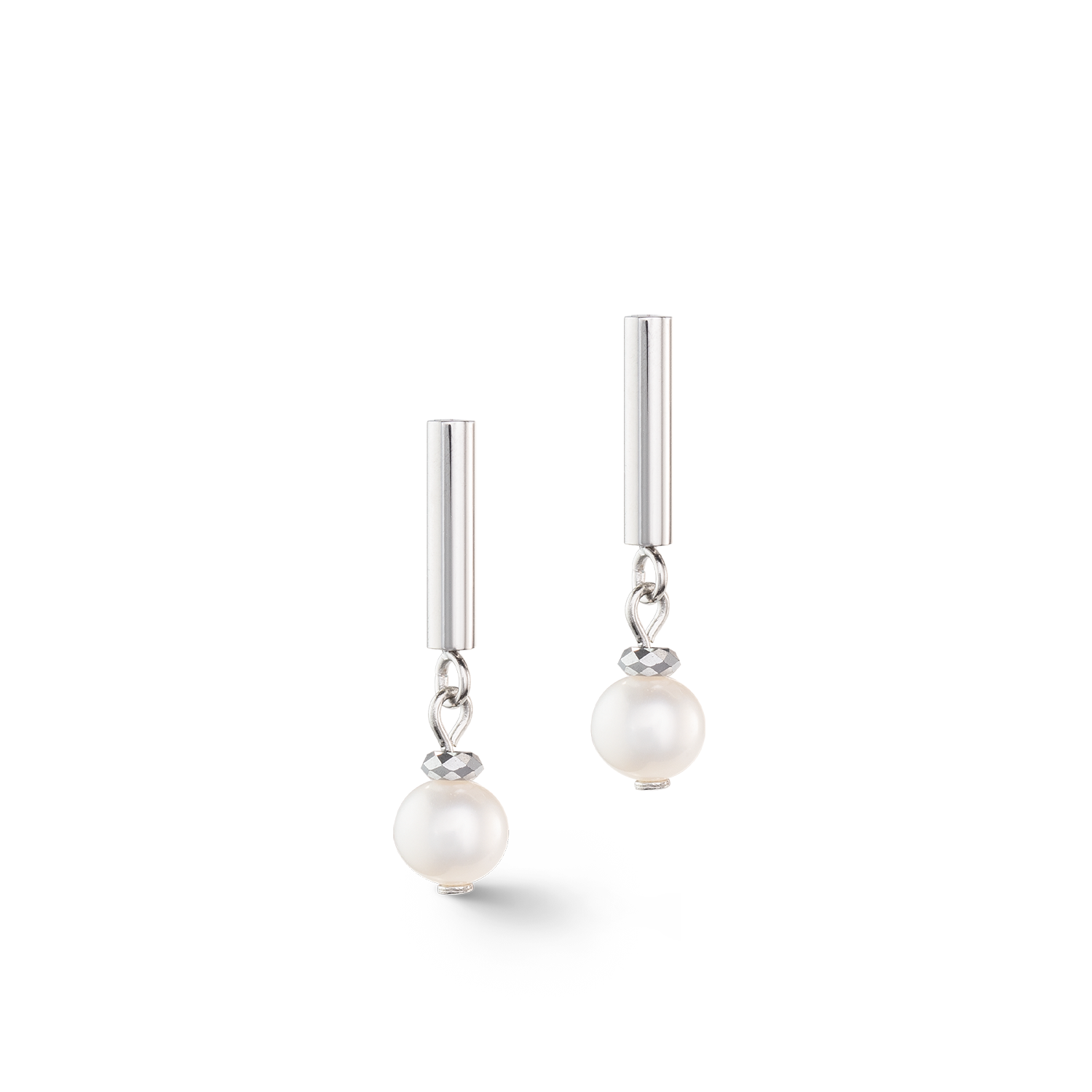 Classy freshwater pearl earrings silver