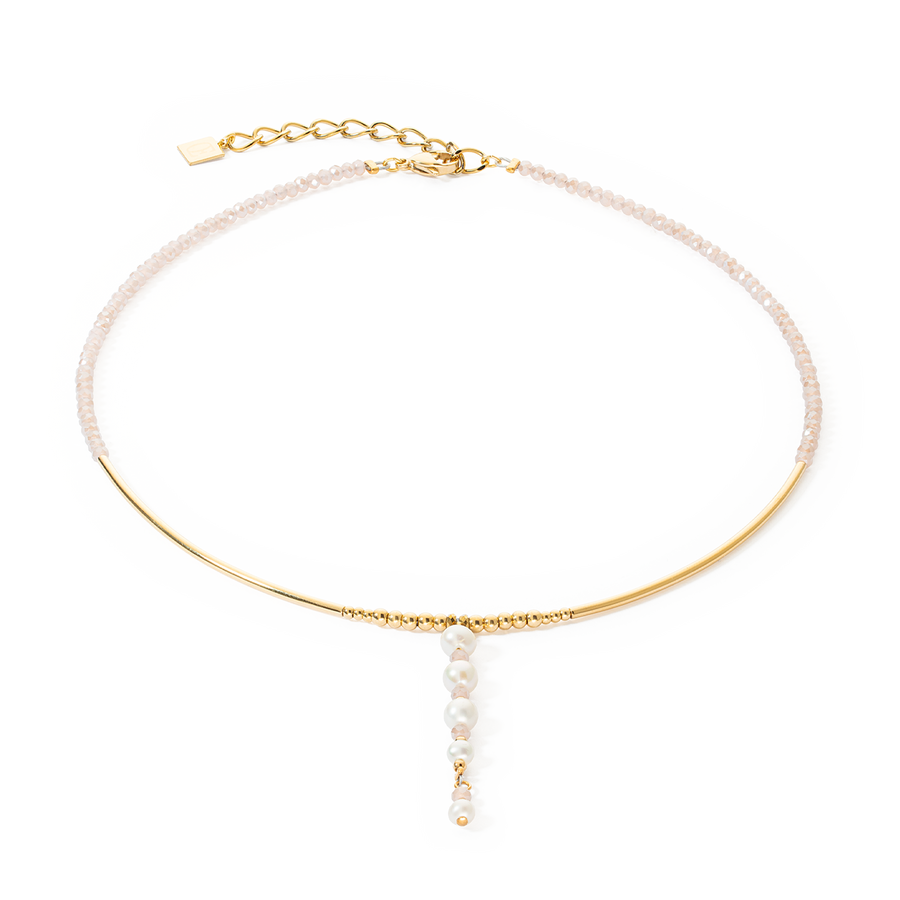 Necklace Drops Freshwater pearls gold