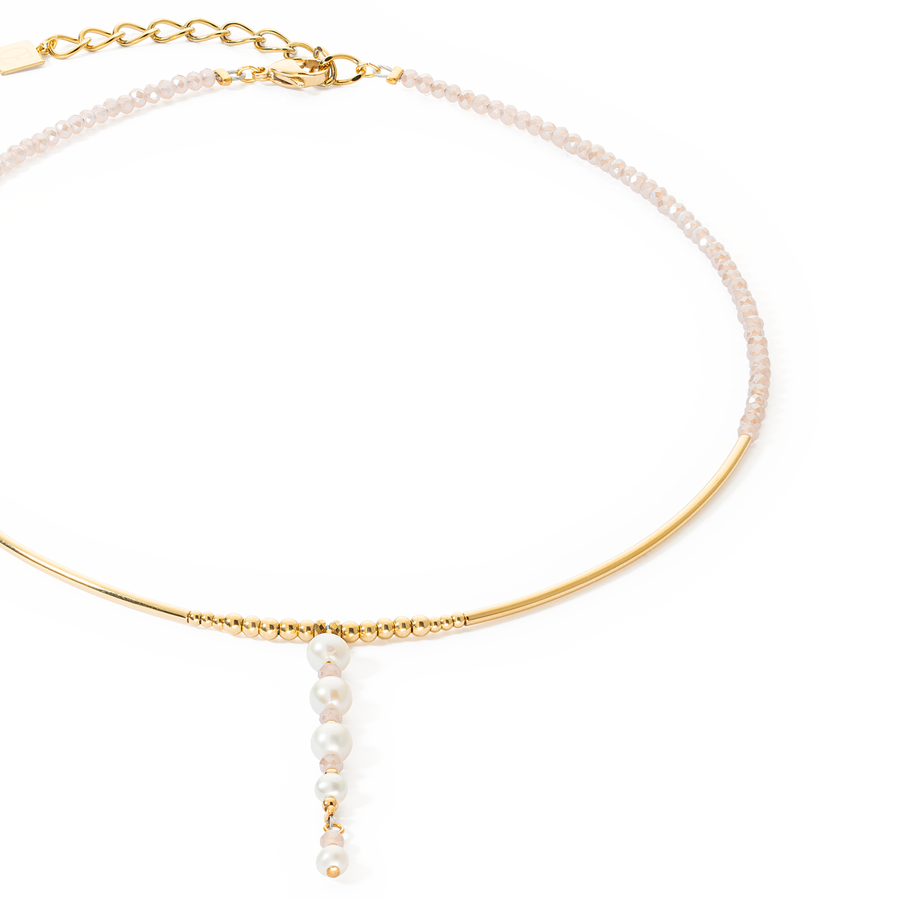 Necklace Drops Freshwater pearls gold