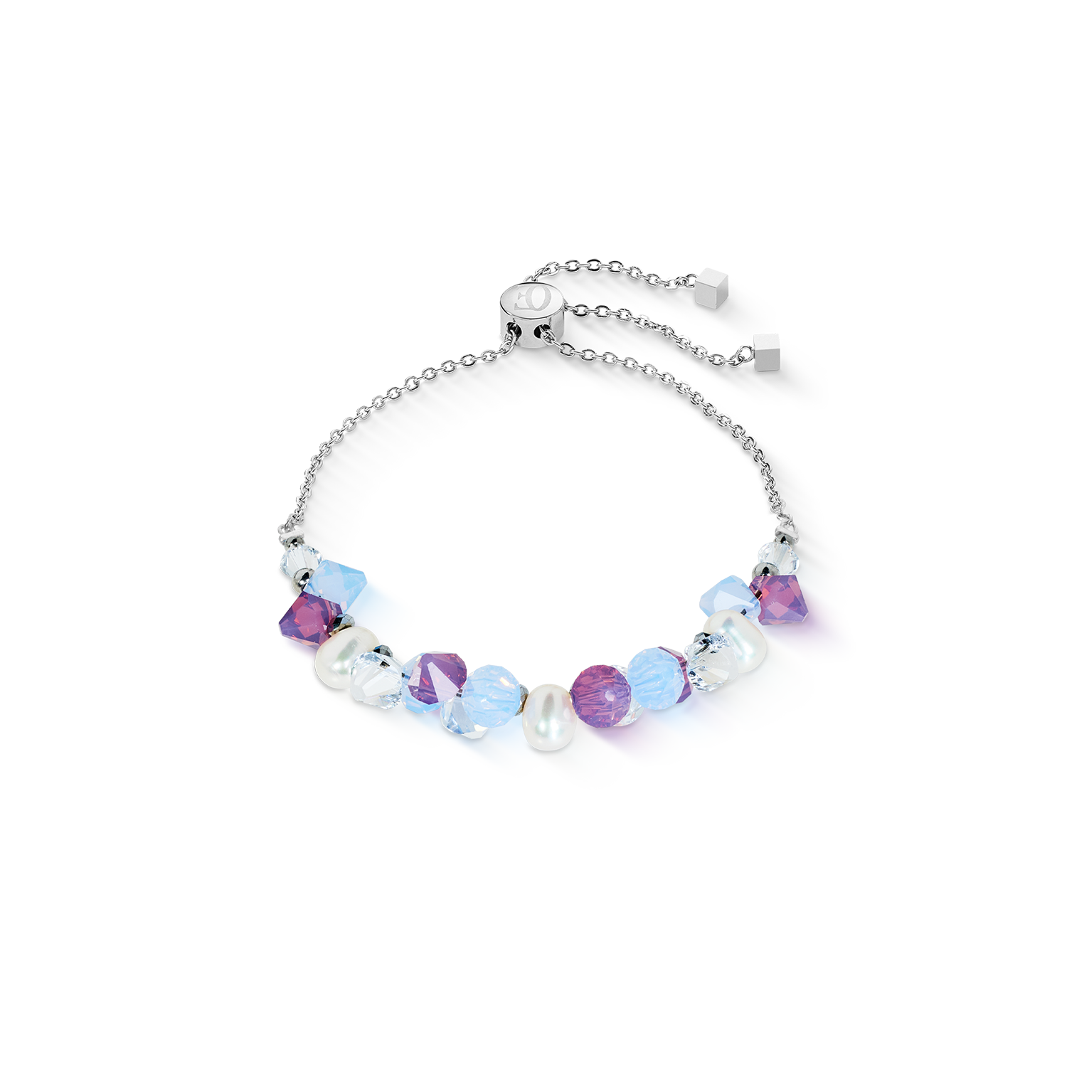 Bracelet Dancing Crystals & Pearls lilac-blue