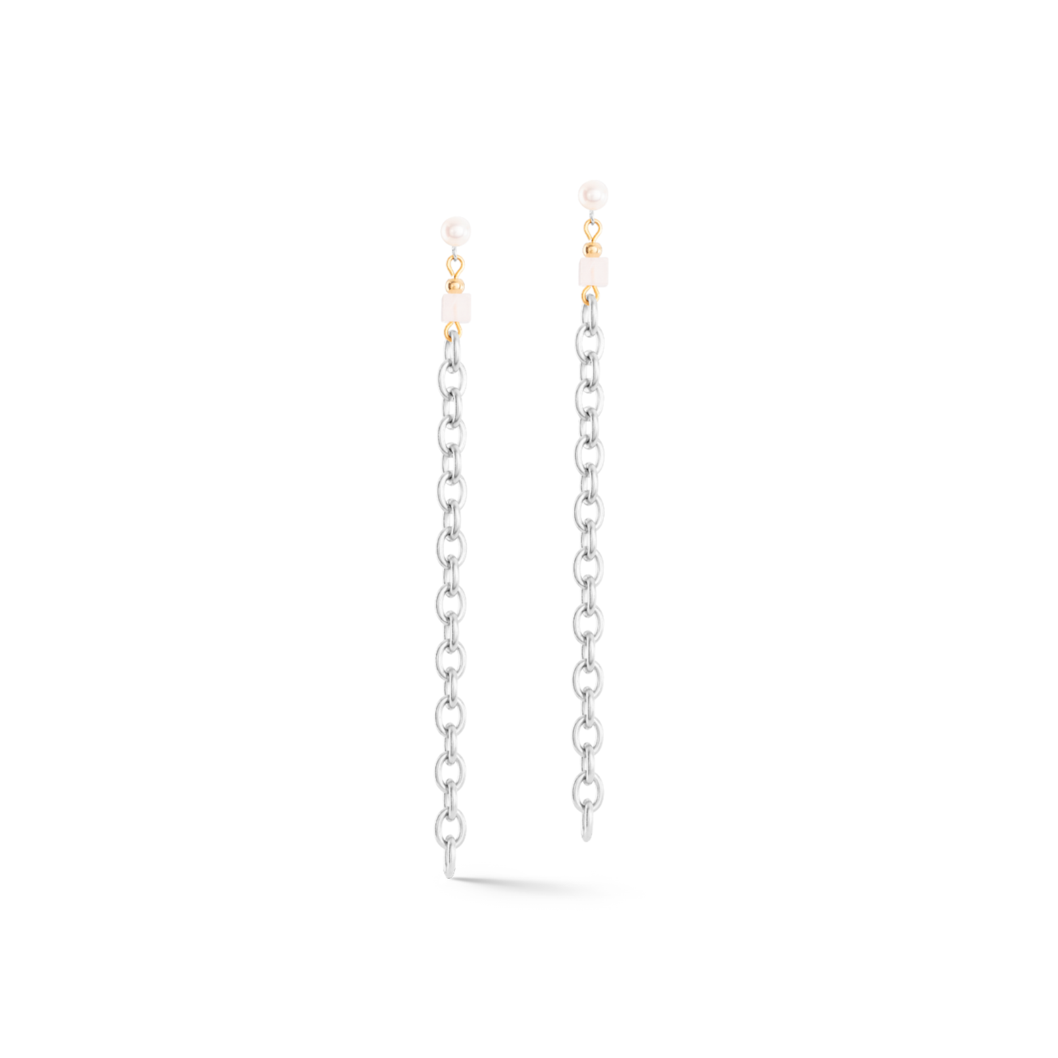 Earrings Cool Romantic Cubes & Pearls bicolour