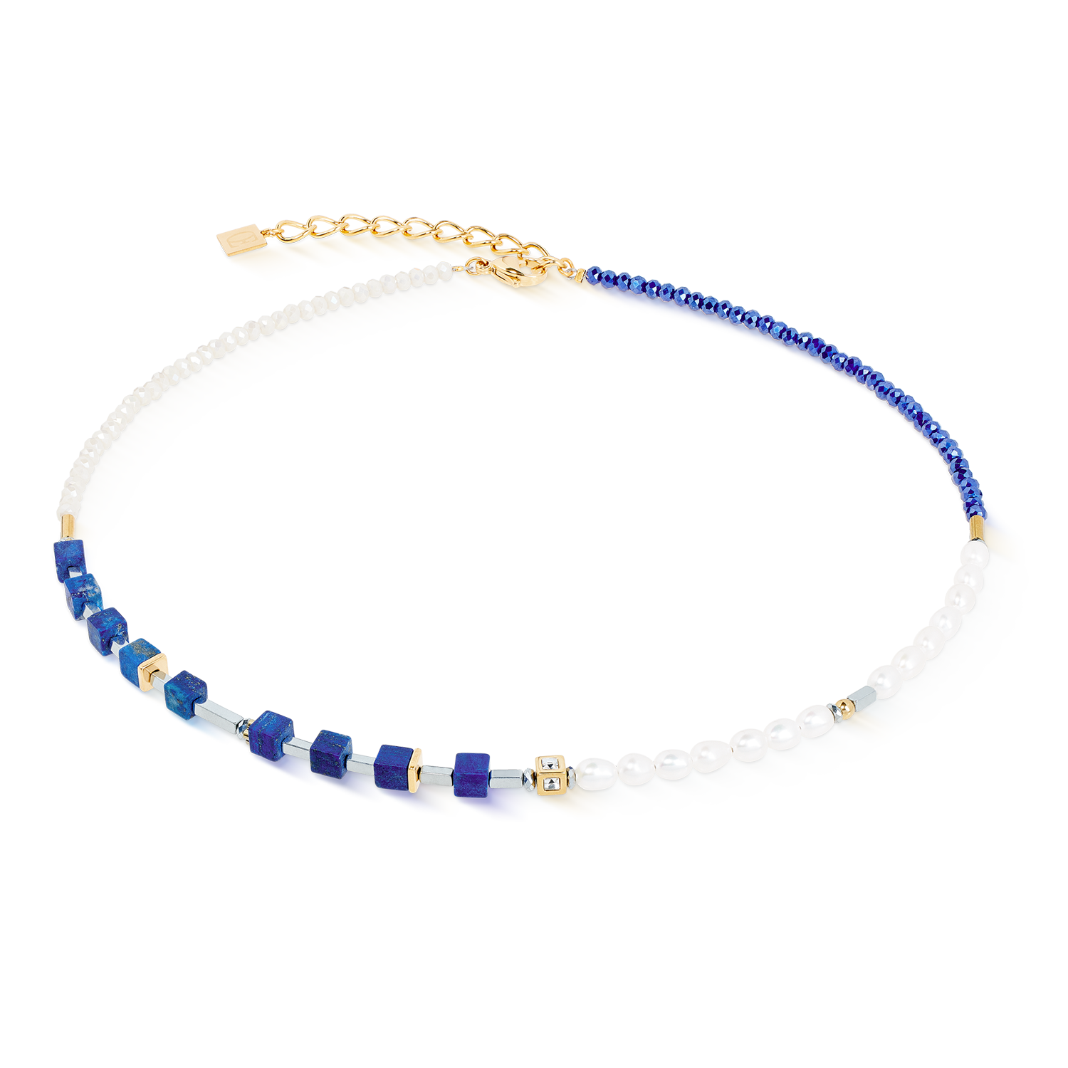 Necklace Princess Fusion Pearls lapis lazuli