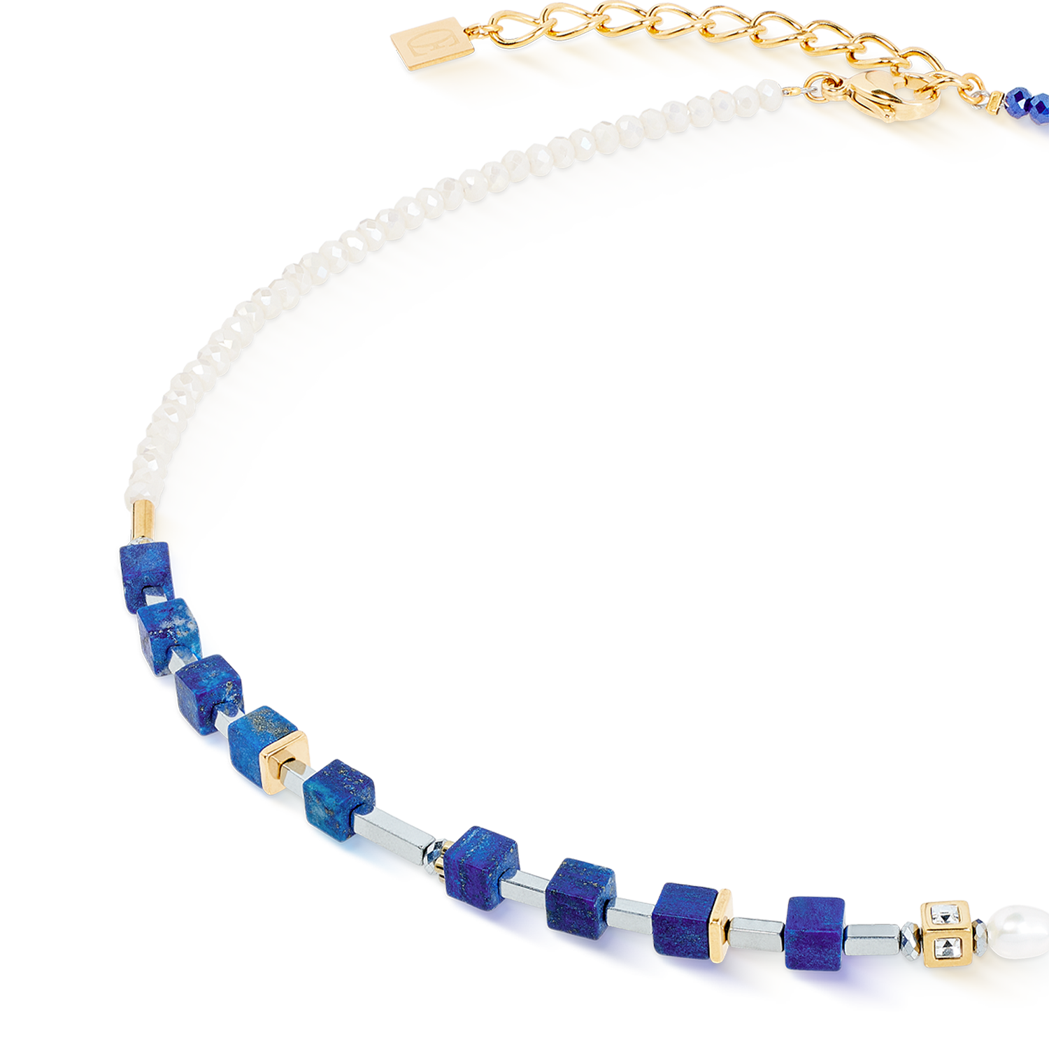 Necklace Princess Fusion Pearls lapis lazuli