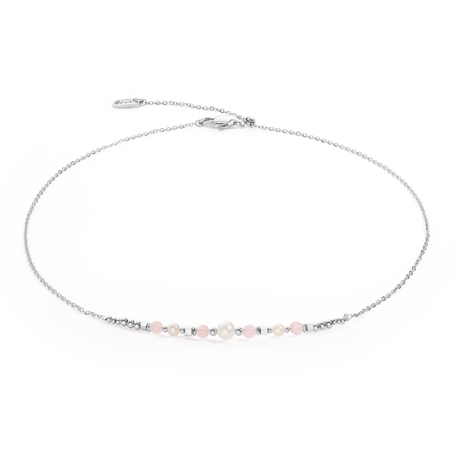 Necklace Princess Pearls silver-pink