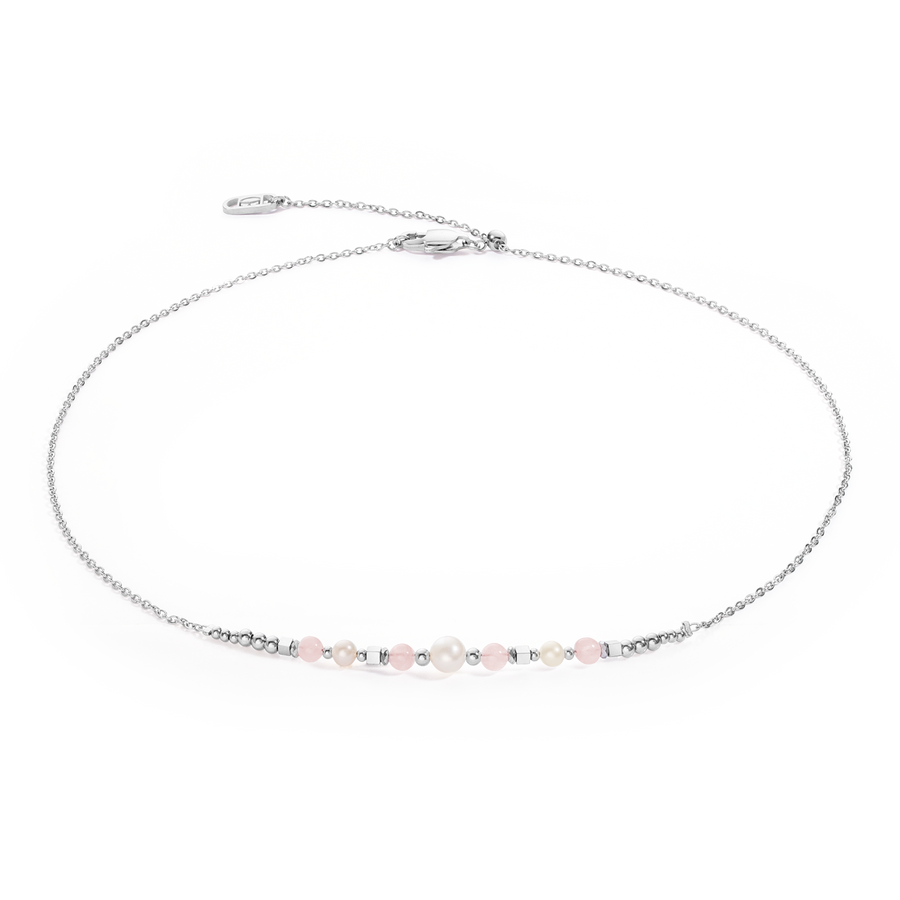 Necklace Princess Pearls silver-pink