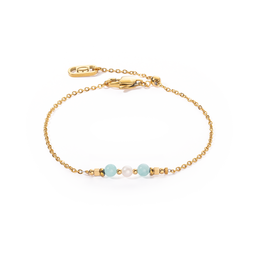 Bracelet Princess Pearls gold-green