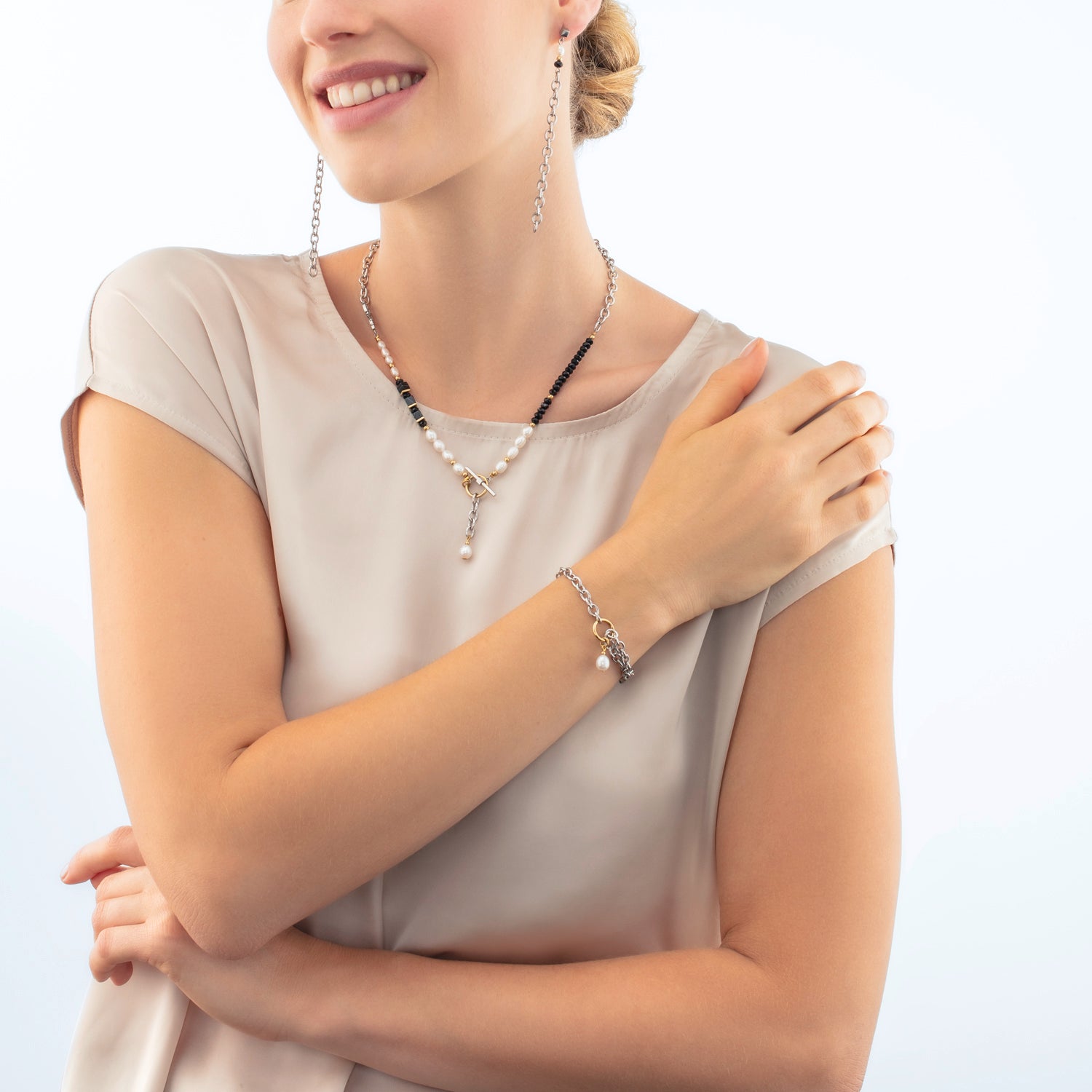 Art Deco Elegance bracelet bicolour