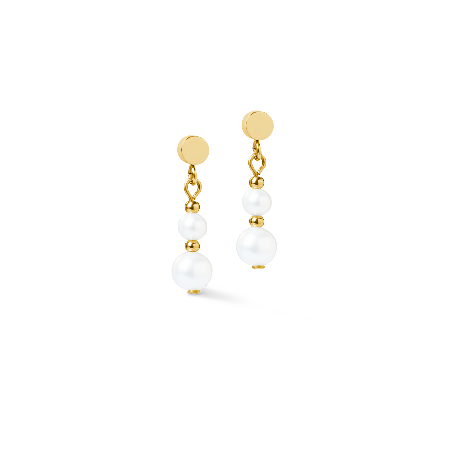 Earrings Pearl & Spike Drop gold