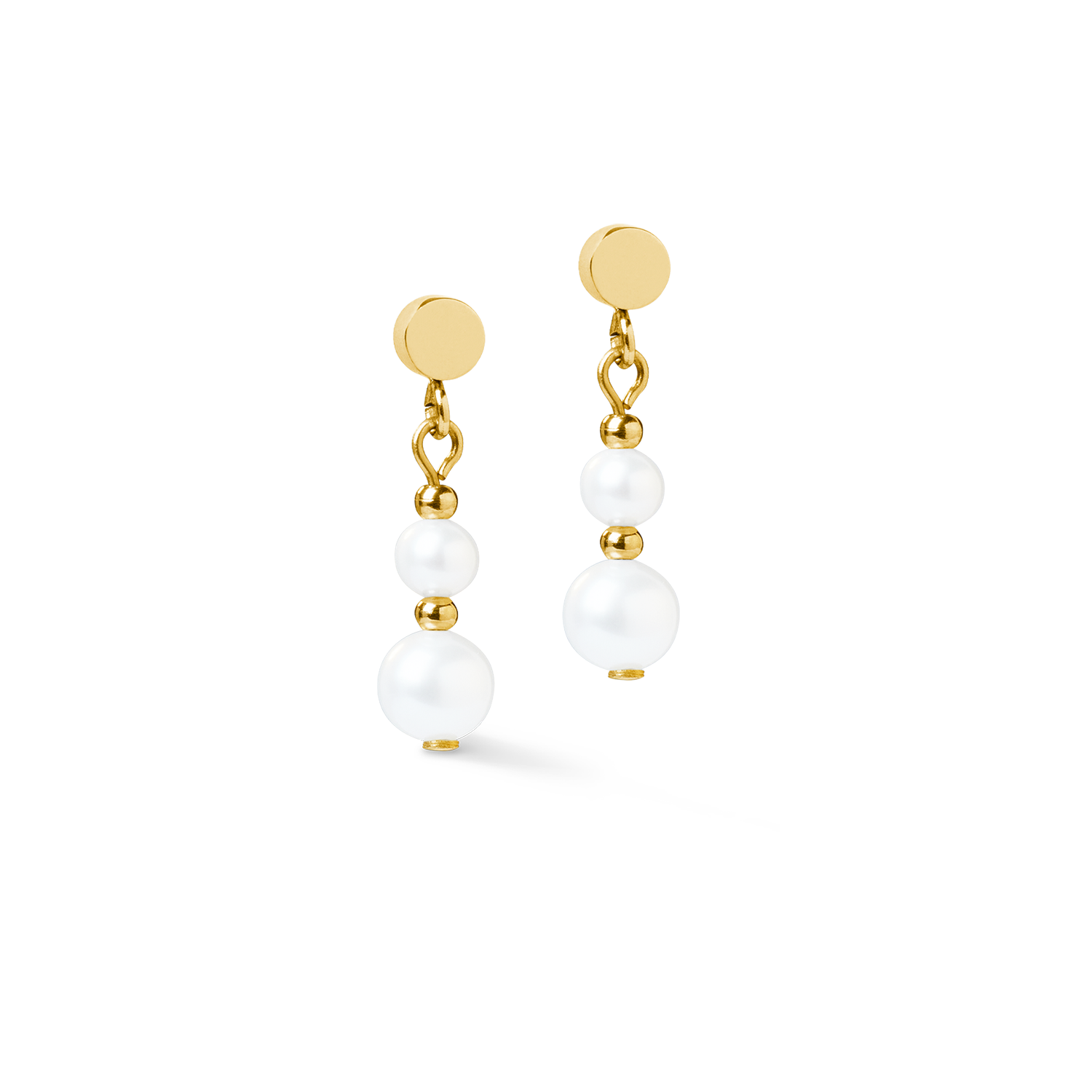 Earrings Pearl & Spike Drop gold