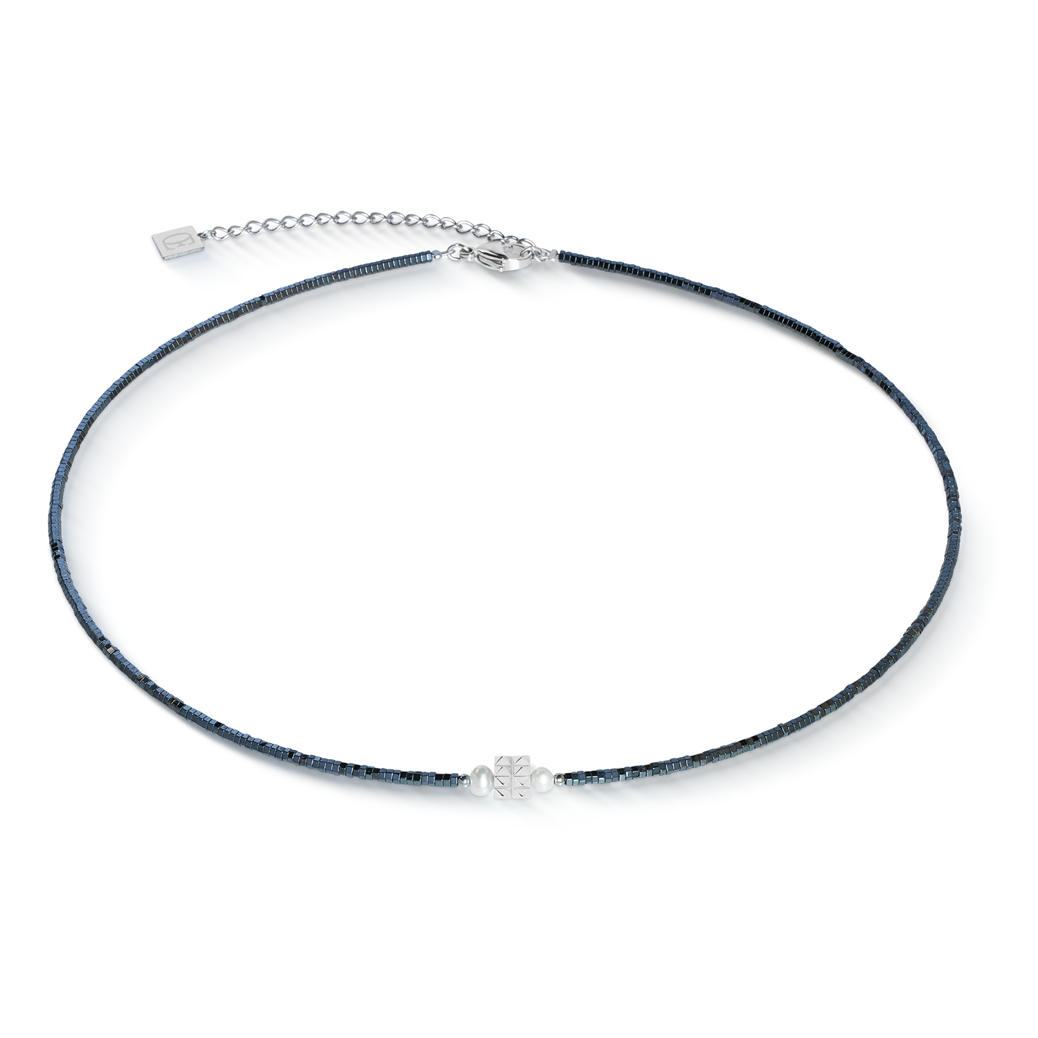 Necklace Edge & Grace anthracite-silver