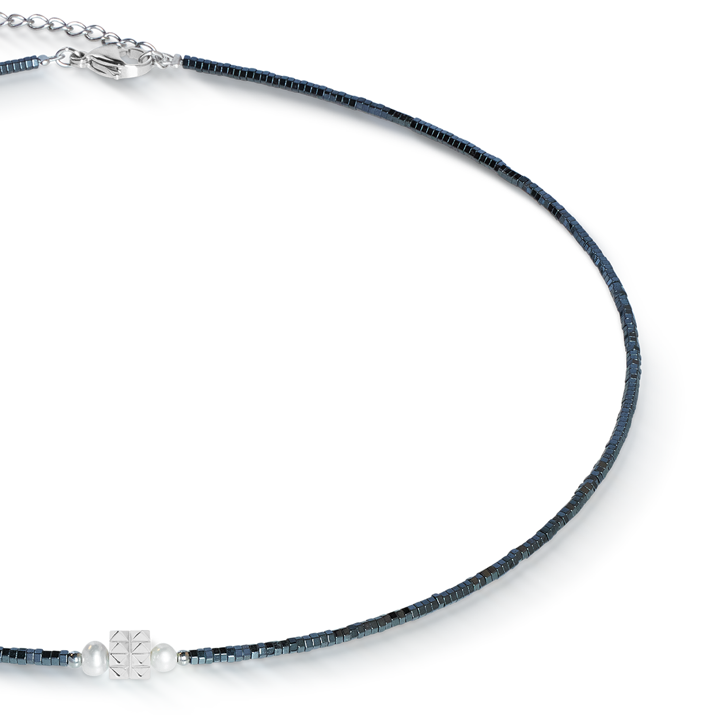 Necklace Edge & Grace anthracite-silver