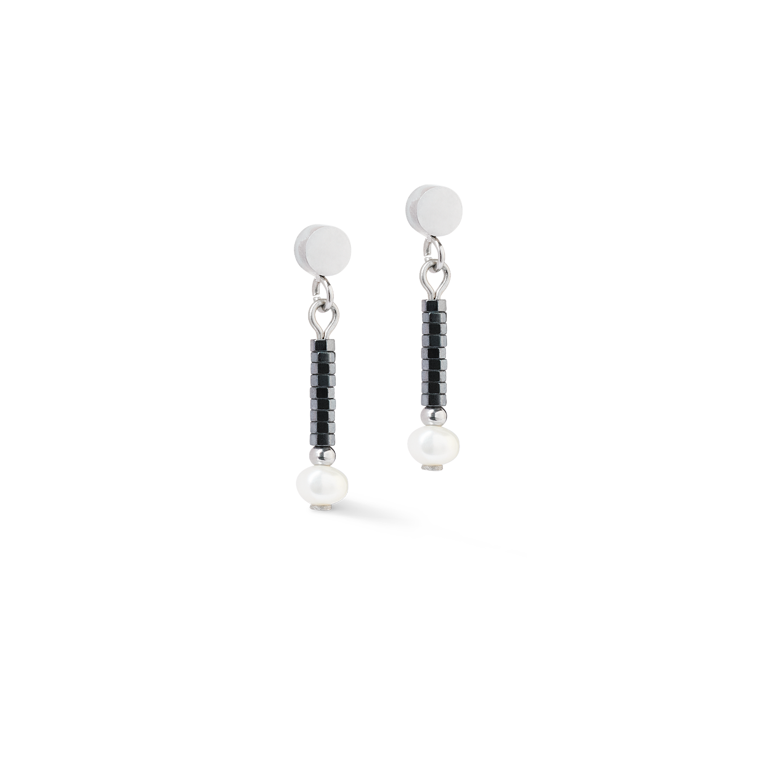 Earrings Edge & Grace anthracite-silver