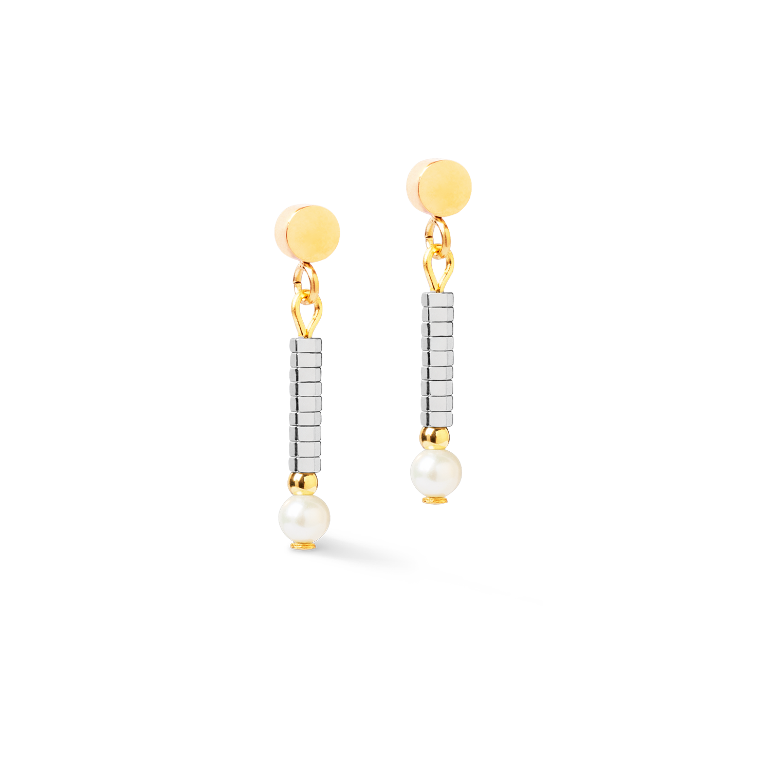 Earrings Edge & Grace silver-gold