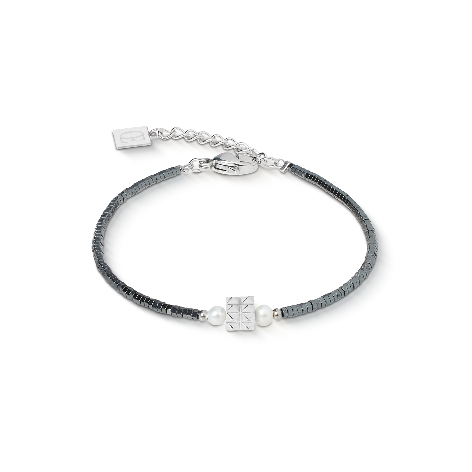 Bracelet Edge & Grace anthracite-silver