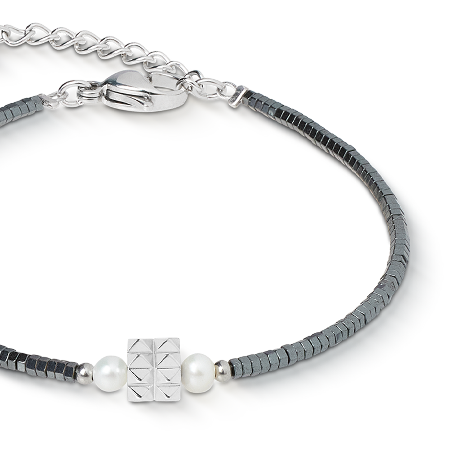 Bracelet Edge & Grace anthracite-silver