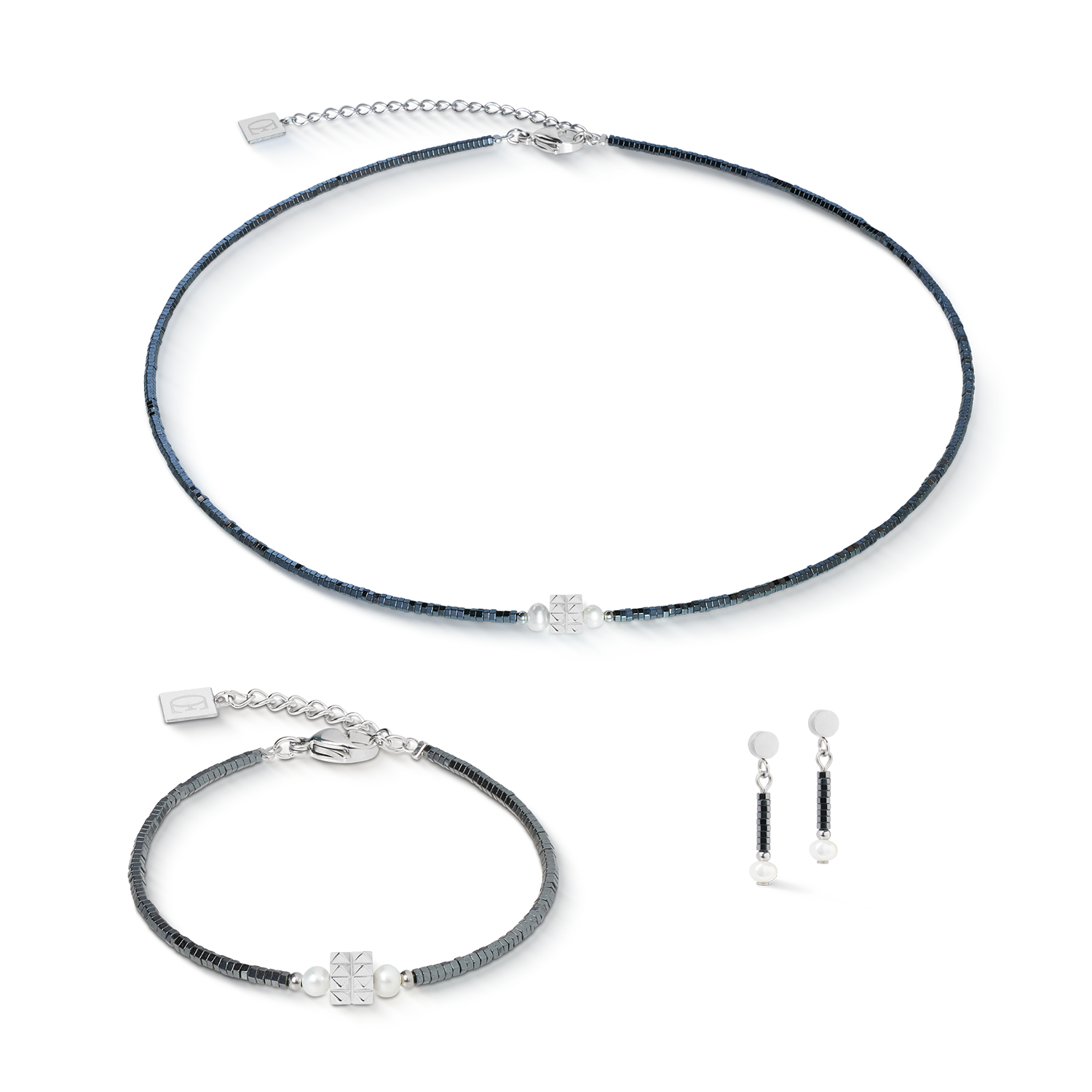 Bracelet Edge & Grace anthracite-silver