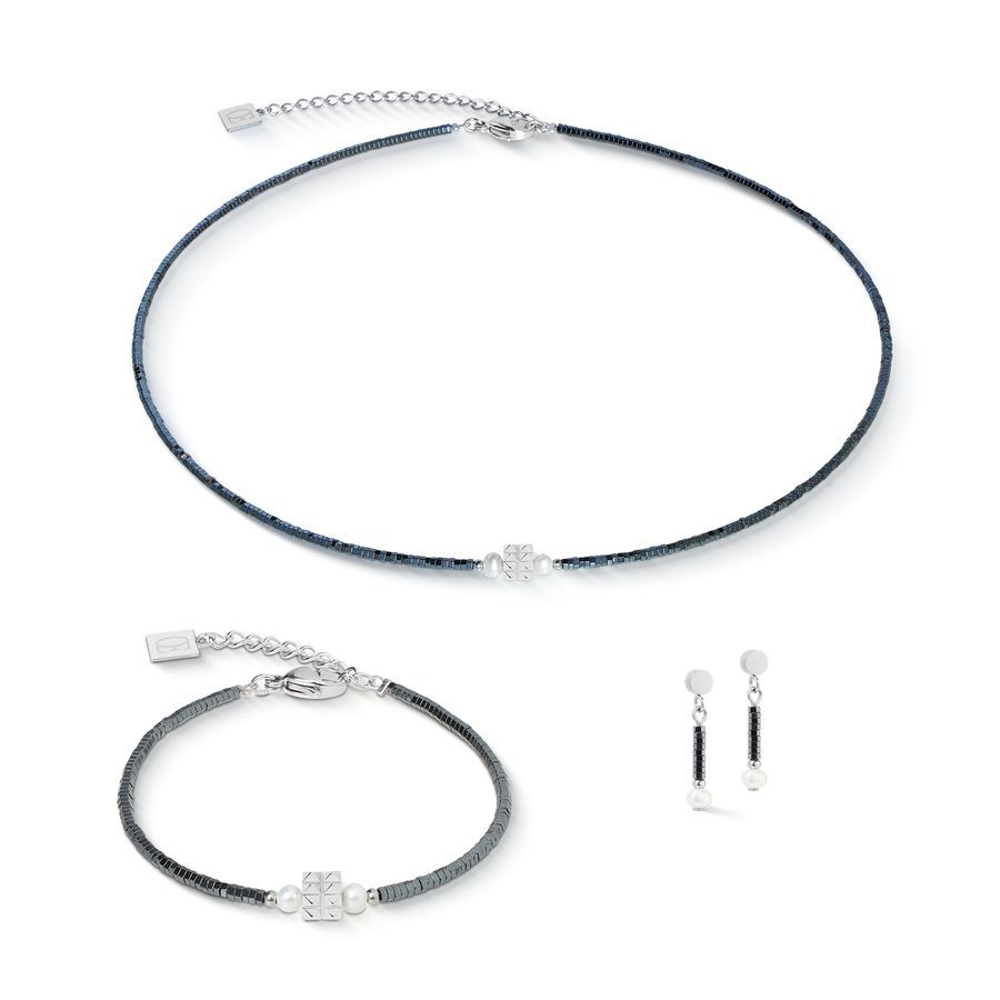 Bracelet Edge & Grace anthracite-silver