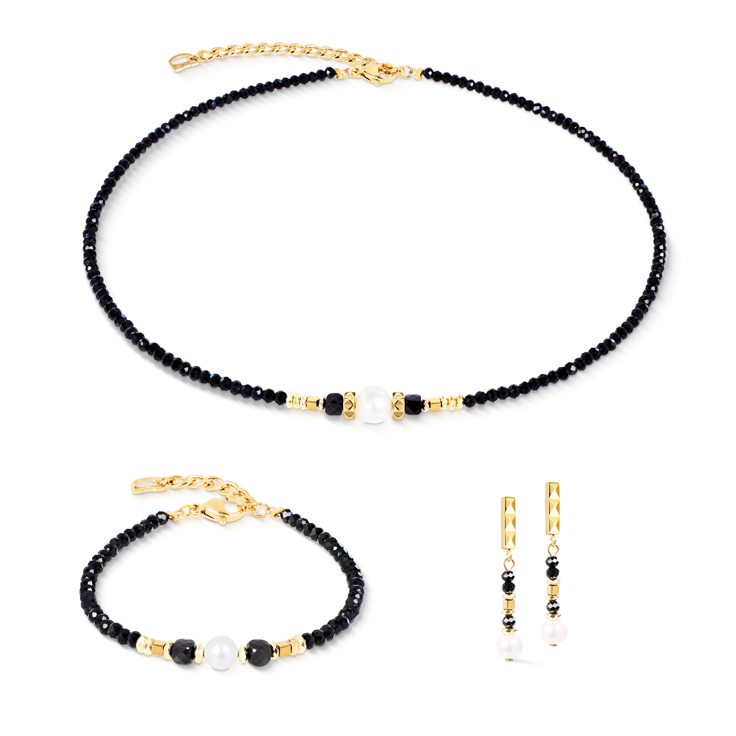 Earrings Astoria Noir Pearl Gold