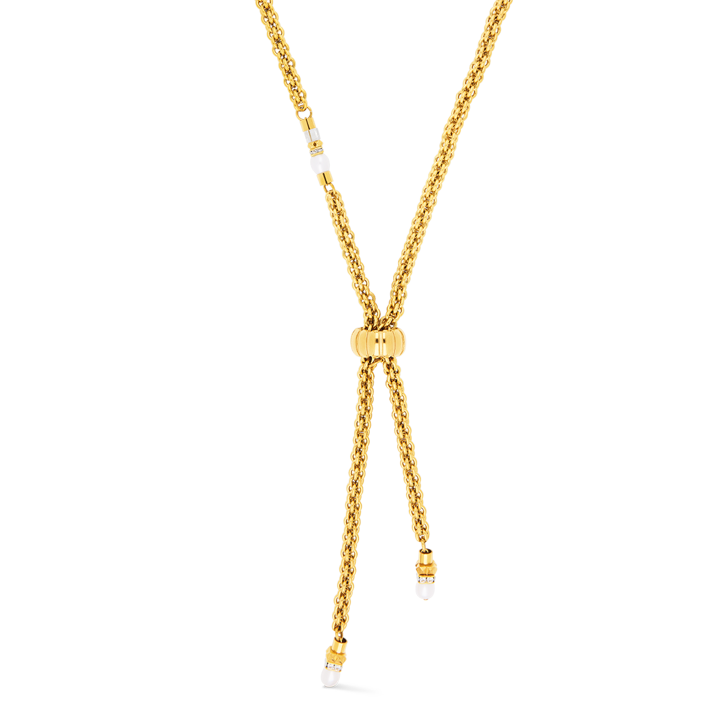 Structure Y-Necklace Gold